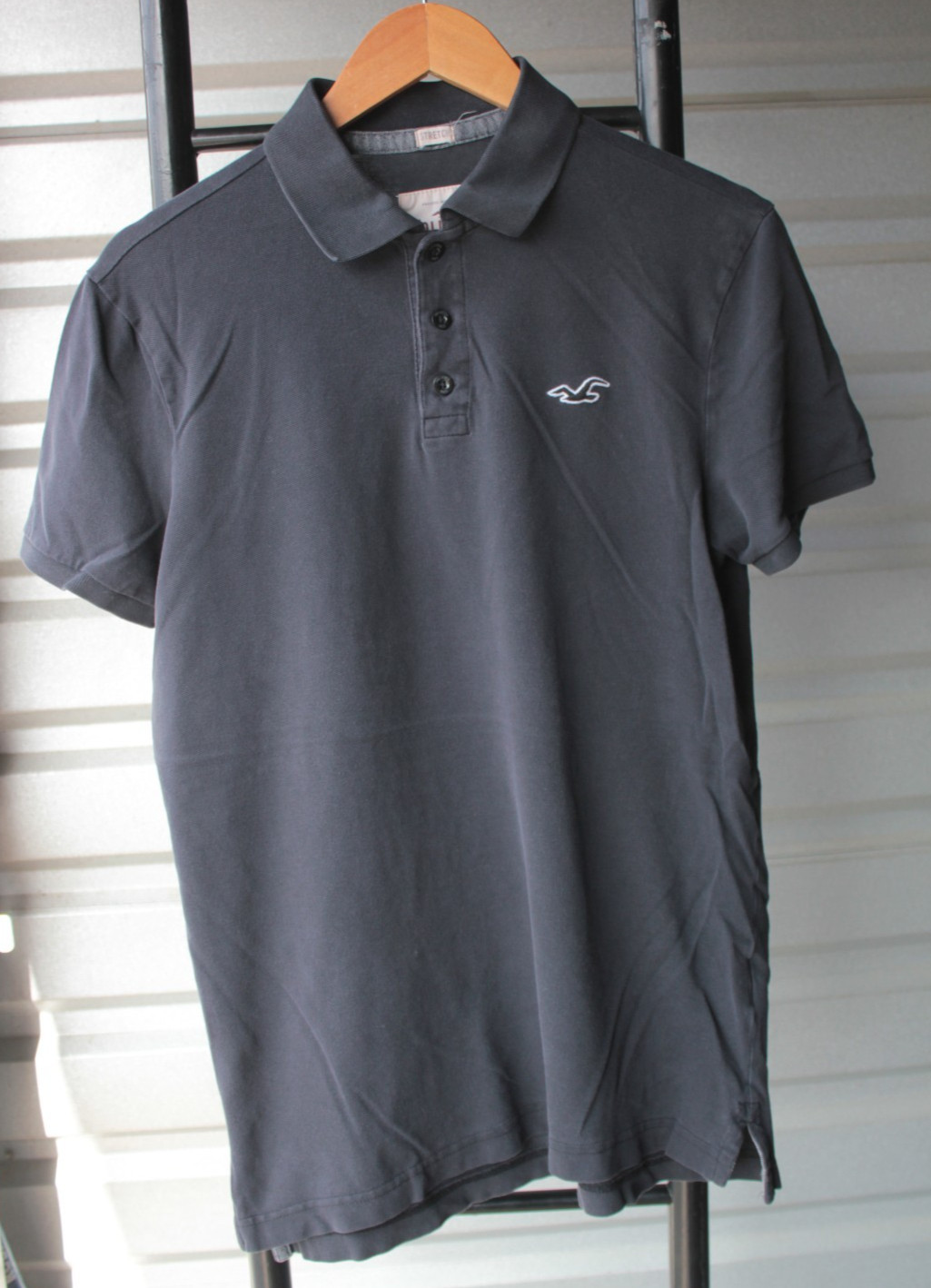 OG Y2K Hollister California Mens BLK Polo Shirt M
