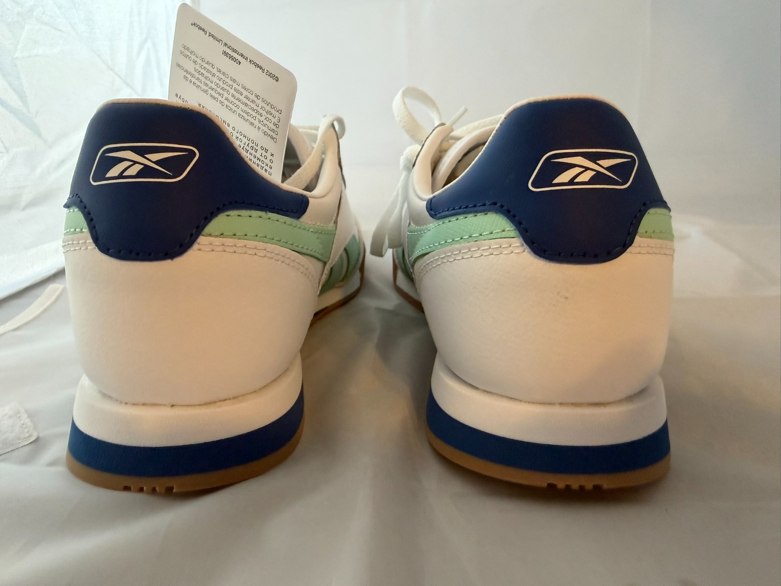 Reebok Unisex Campio XT Sneakers – White/Blue/Aqua, Size Men-6.5 Women-8 NEW