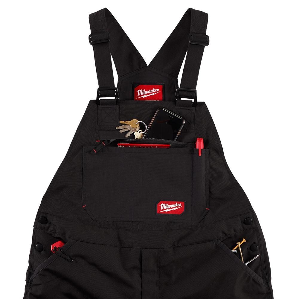 Milwaukee Men’s Large Tall Black FREEFLEX Insulated Bib Overalls