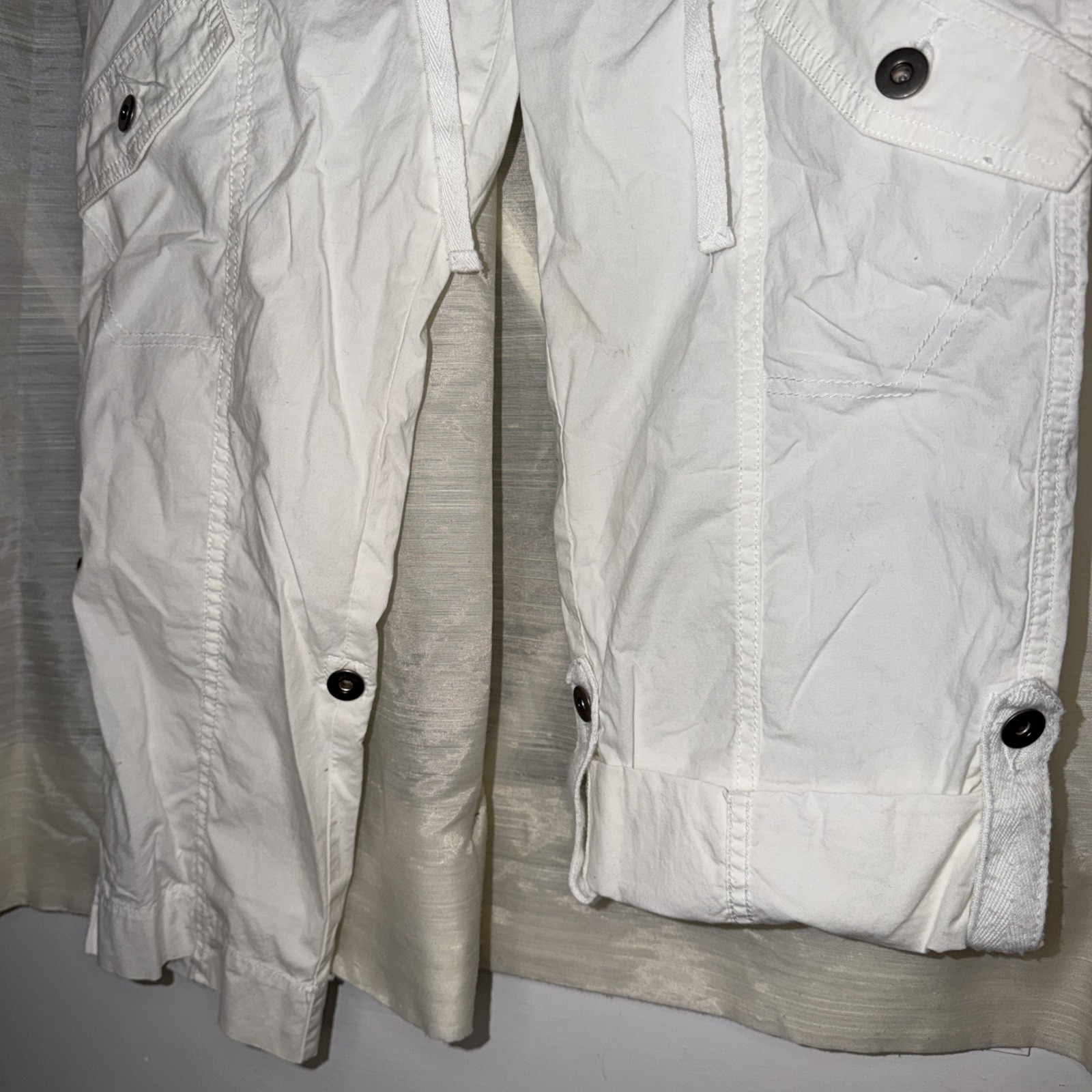 NWT Inc International Concepts Cargo Capri Pants Adjustable Hems Boho Size 6