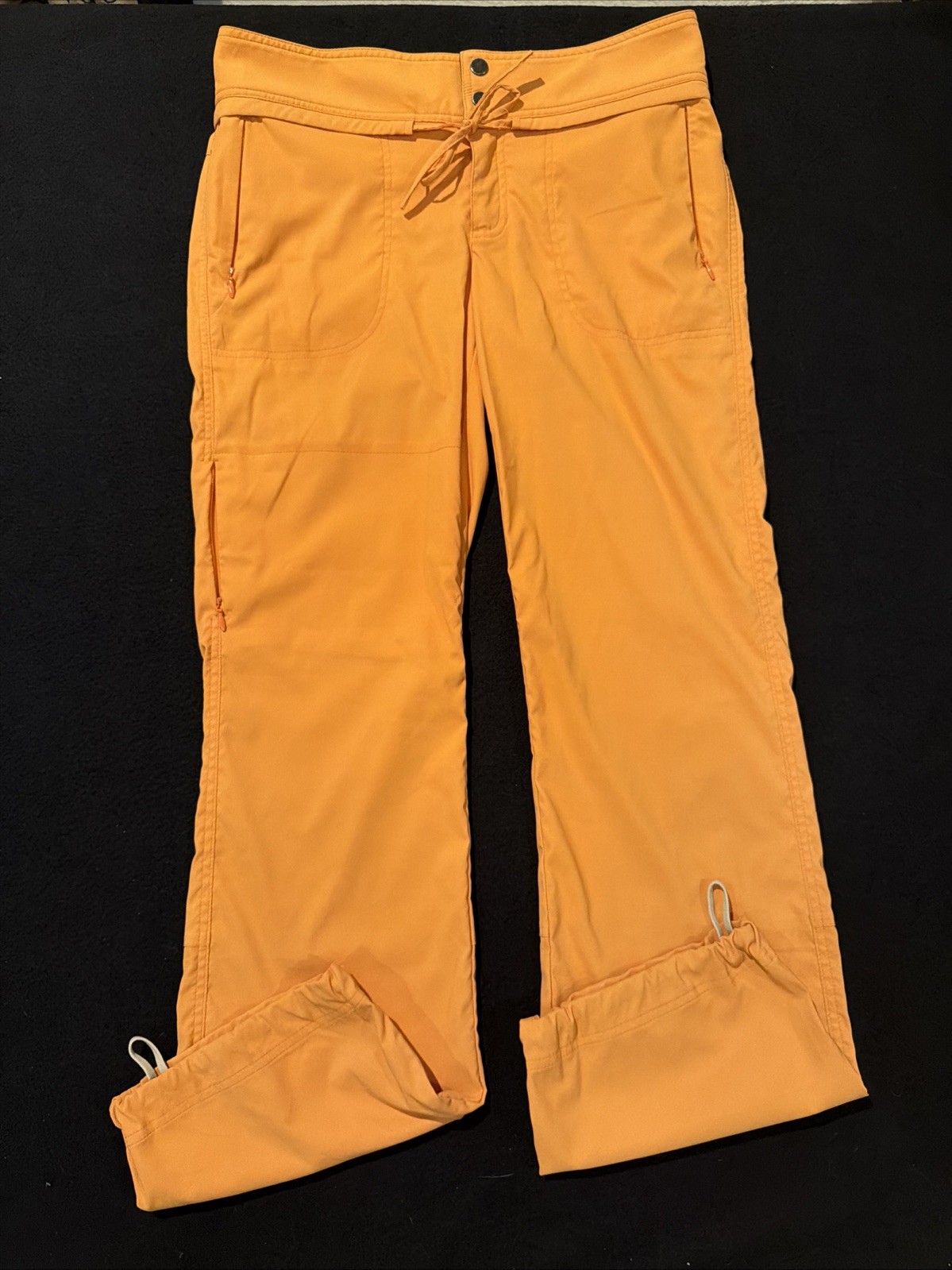 Fabletics Women’s Orange Button Closure Zipper Pockets Size Small