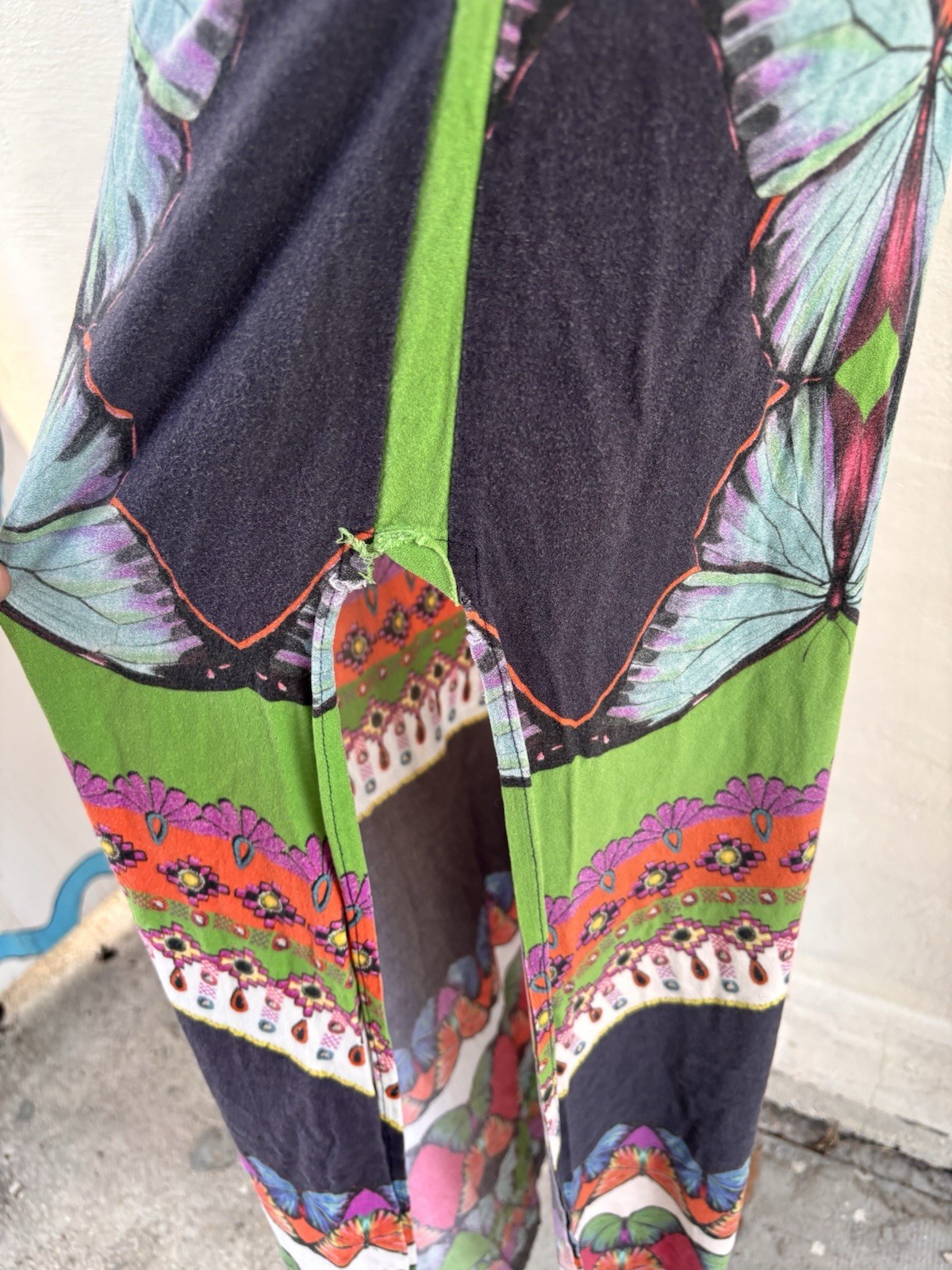 Farm Rio Multi-patterned Butterfly Print Long Maxi Skirt Drawstring Waist Size S