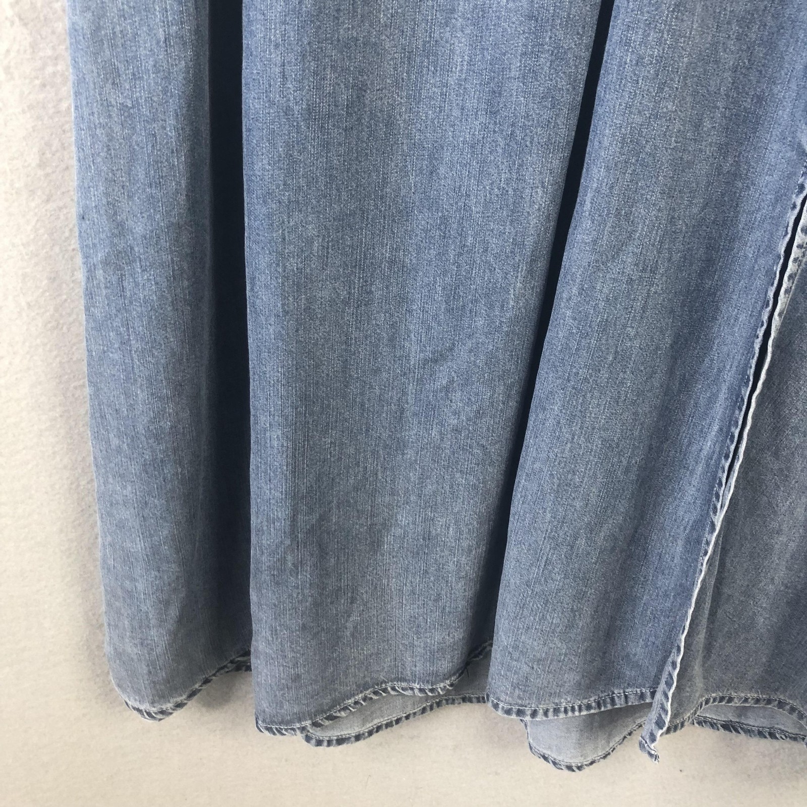 Dear John Denim Dress Womens Medium Tencel Chambray Blue Western Boho Casual