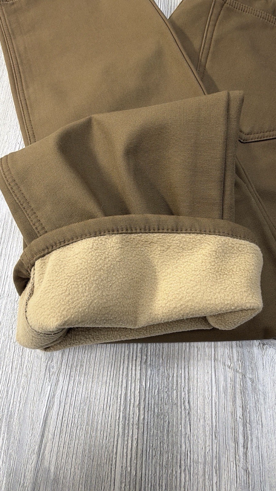 Weatherproof Vintage Sz 38×30 Fleece Lined Stretch Canvas Pant Regular Fit Brown