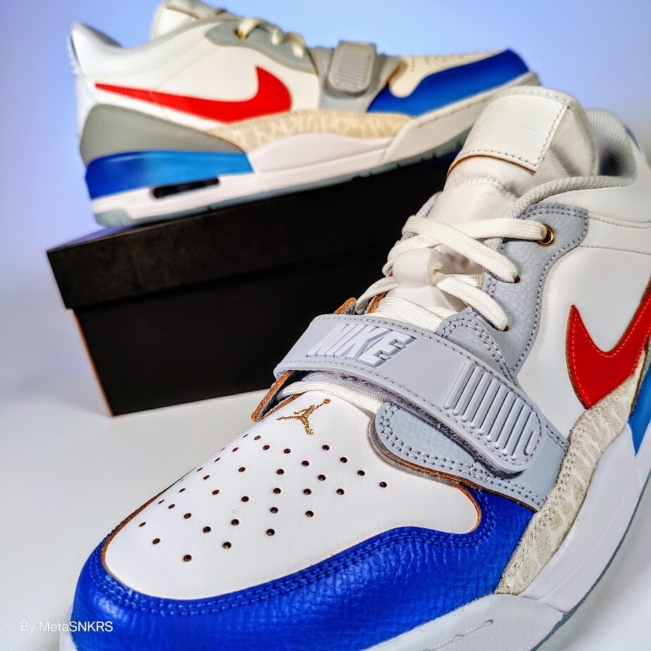 Air Jordan 312 Low US 13 Mens White Blue Red Gold Grey Nike Retro FN8902 161 NIB
