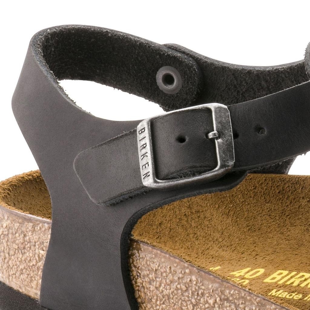 BIRKENSTOCK KAIRO BLACK OILED LEATHER REGULAR/WIDE WIDTH UNISEX LEATHER SANDALS