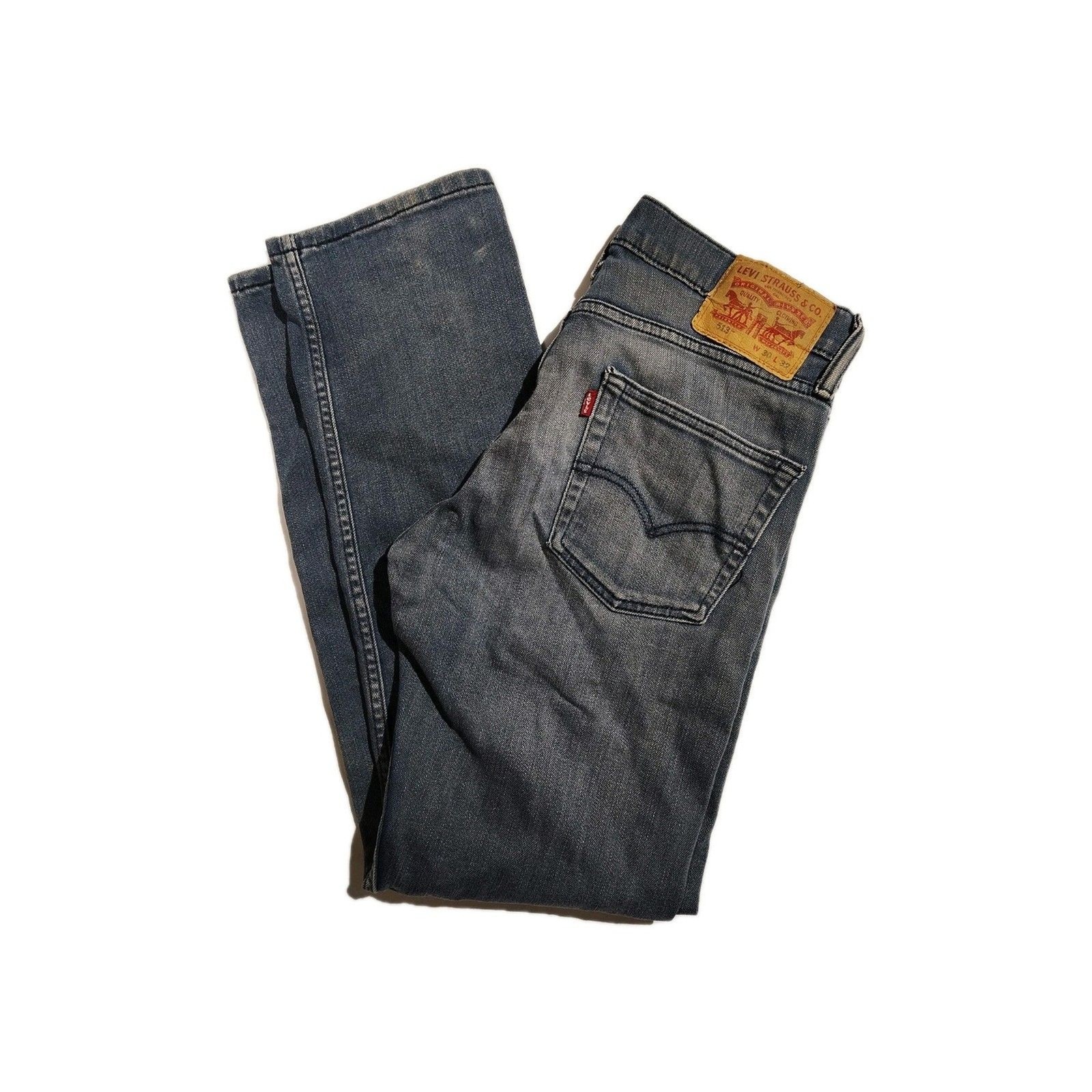 Levi’s 513 Slim Straight Leg Jeans Gray Denim Low Rise Men’s 30×32