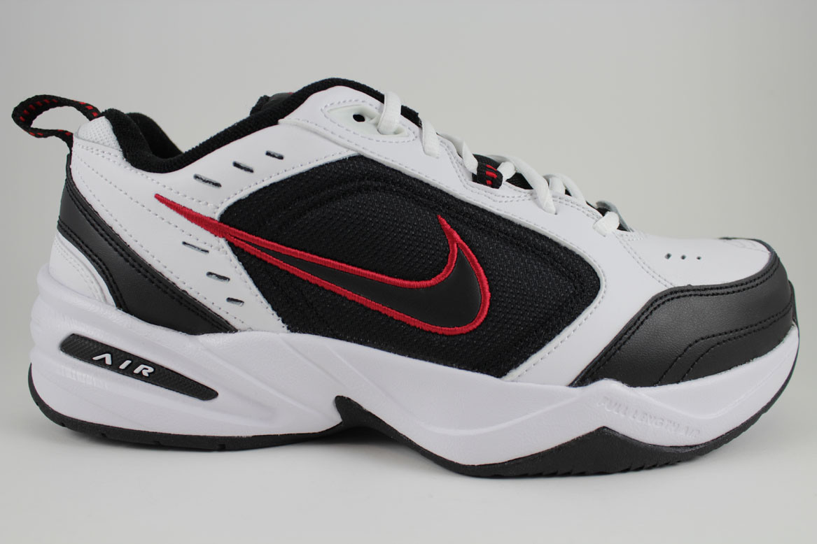 NIKE AIR MONARCH IV 4 EXTRA WIDE 4E EEEE WHITE/BLACK/RED CROSS TRAINER MEN SIZES