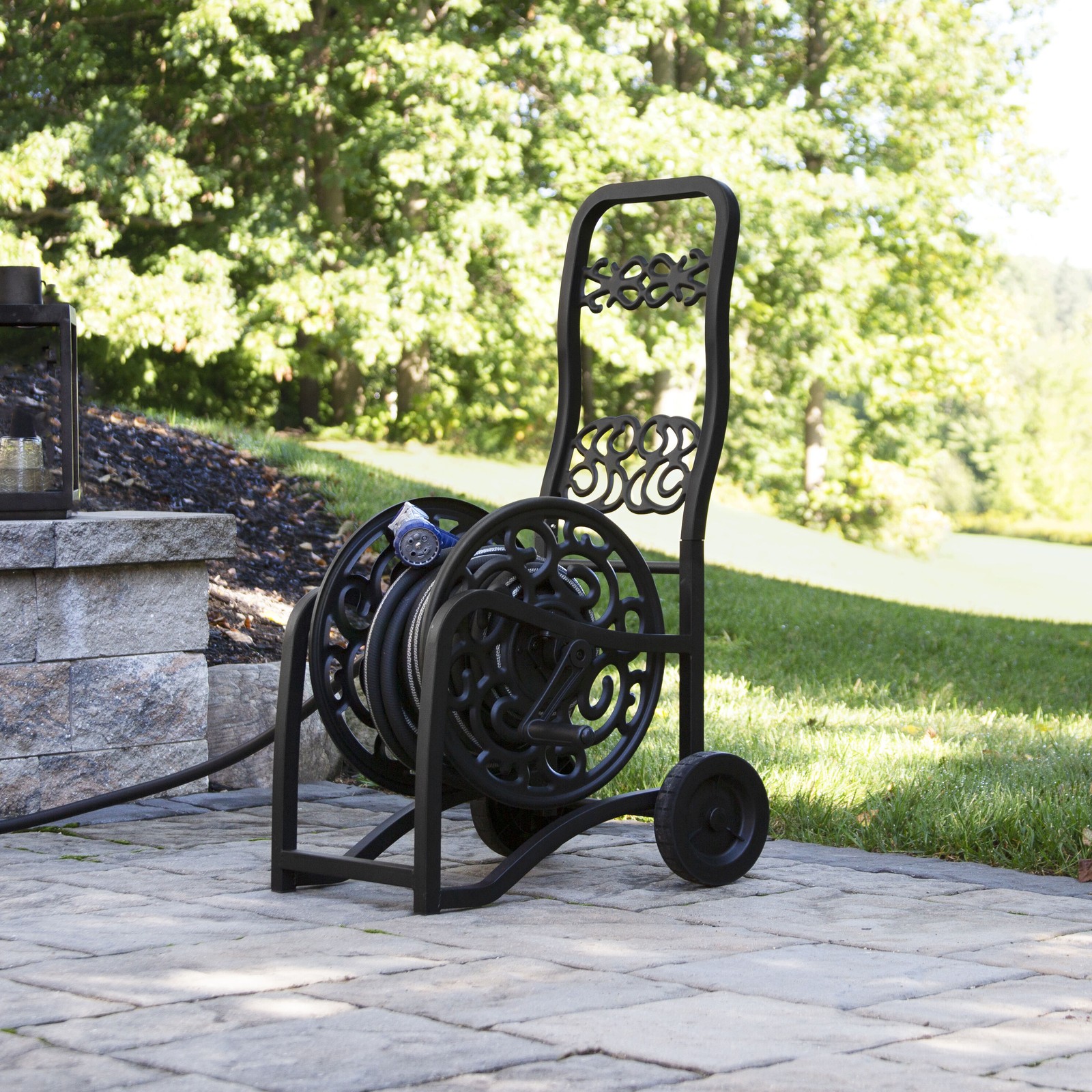 Style Selections Steel 200-ft Cart Hose Reel|22478