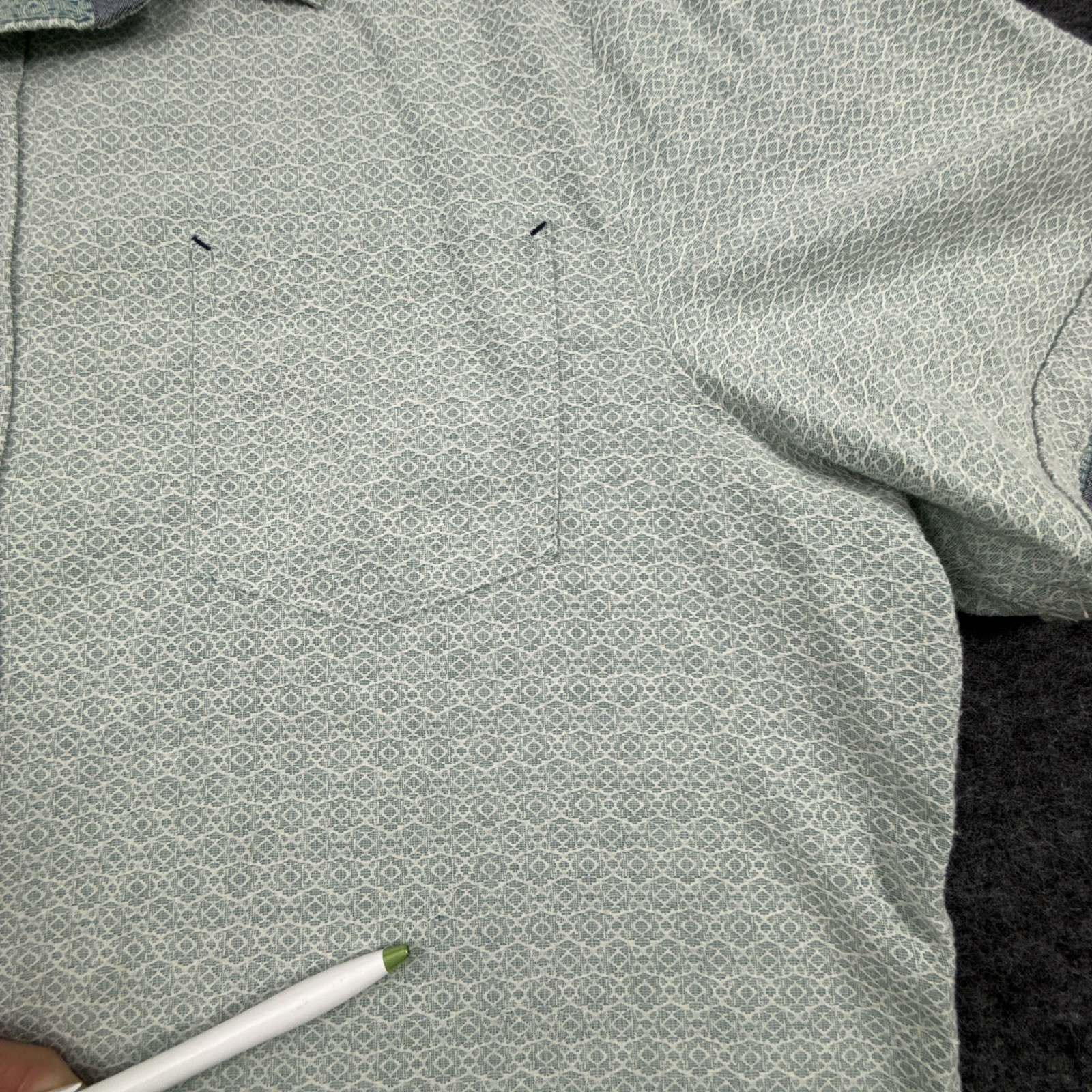7 Diamonds Men’s Zenith Jacquard Stretch Short Sleeve Shirt Green Men’s Size XXL