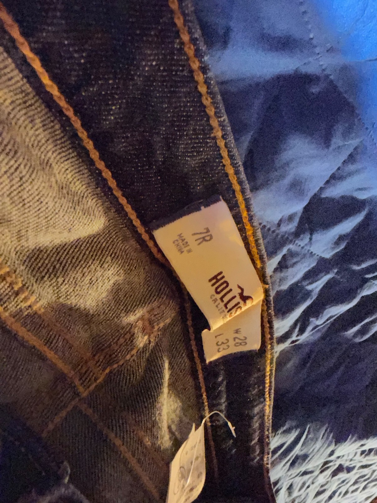 Hollister Skinny Jeans, #3E0934 Blue Denim Wash Button Fly Size 28×32