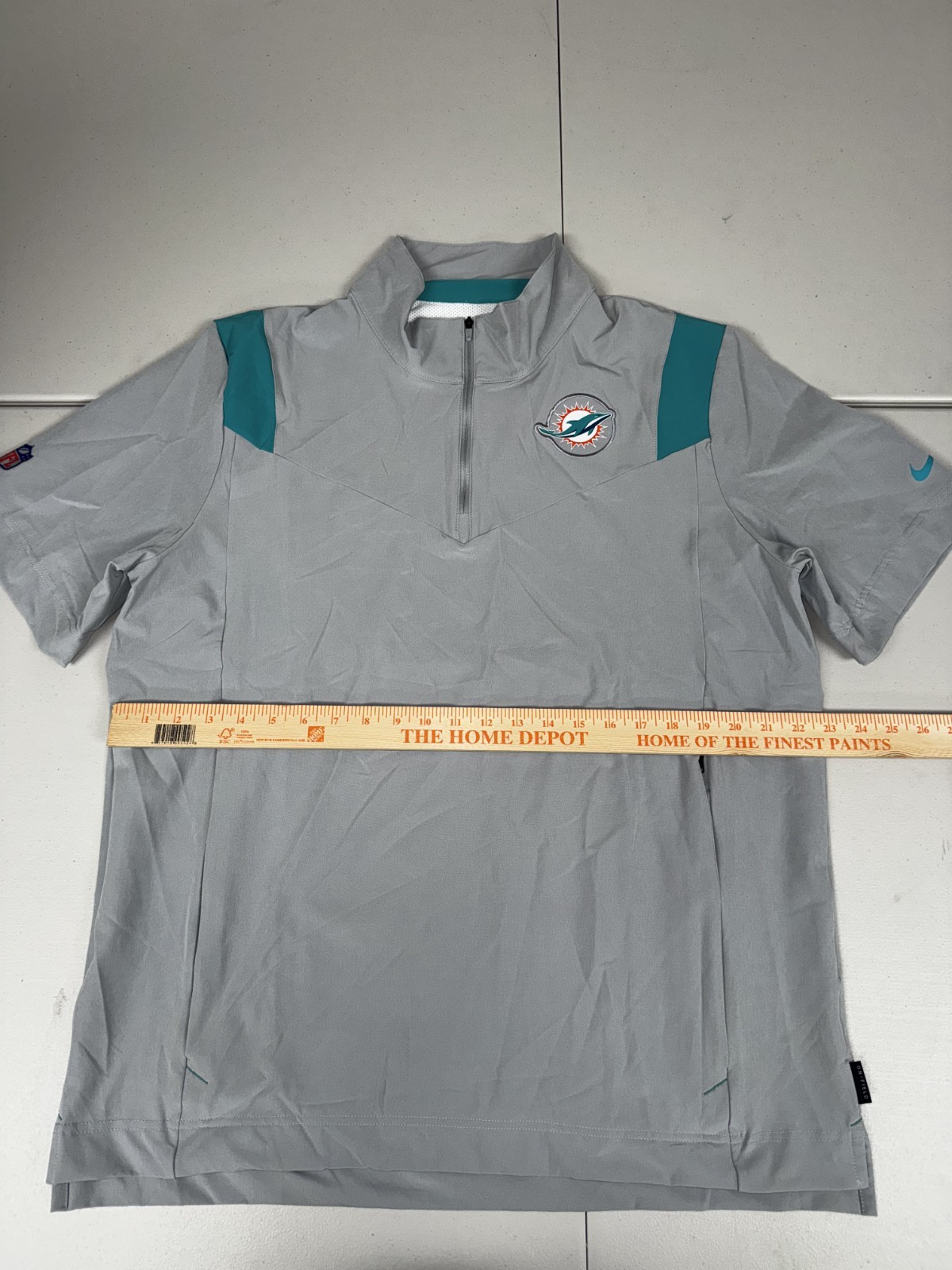 Nike Miami Dolphins 1/4 Zip Coaches Jacket On Field Apparel Pick Size M-4XL