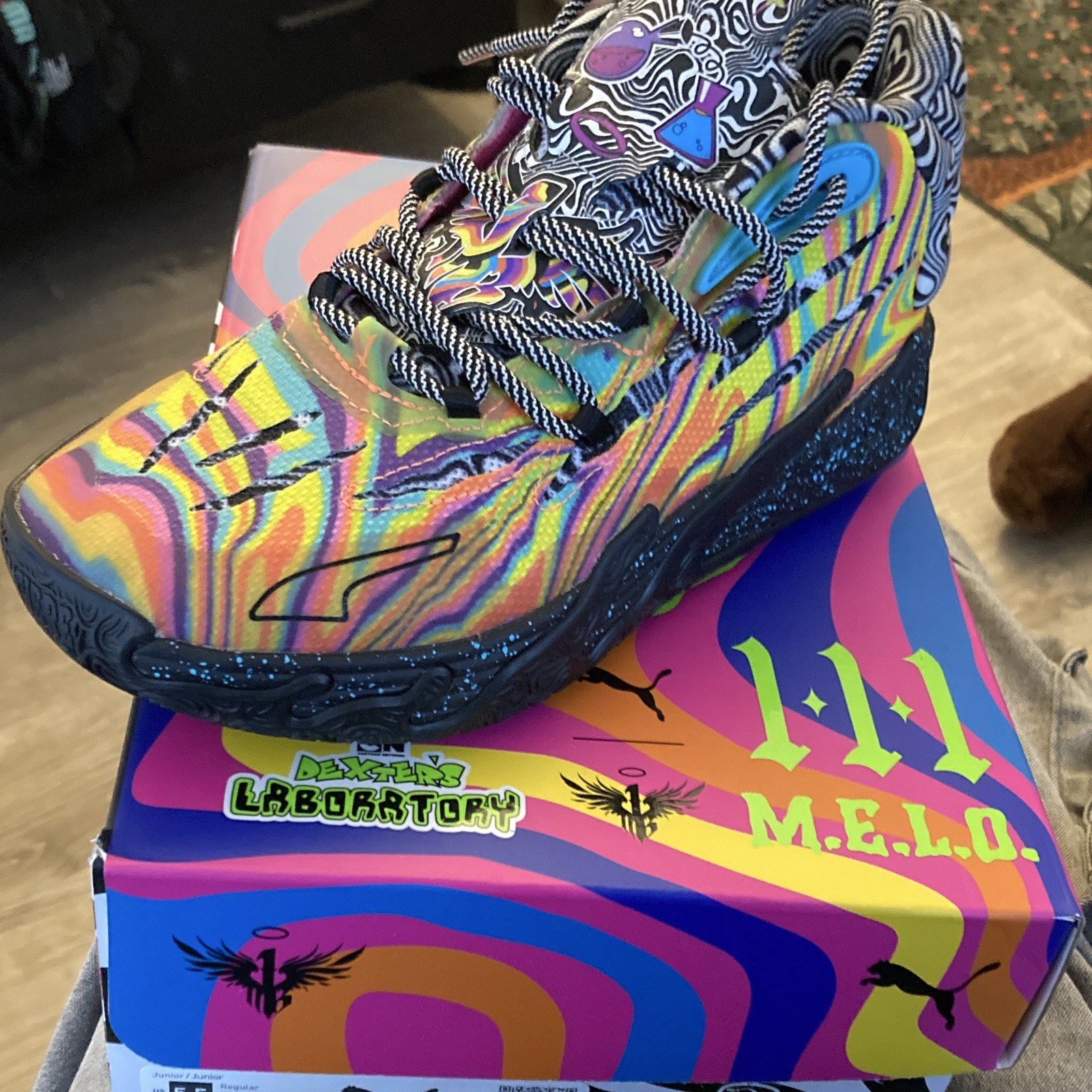 PUMA MB.03 Dexter’s Laboratory Unisex Kids Basketball Sneakers Multicolor 5.5