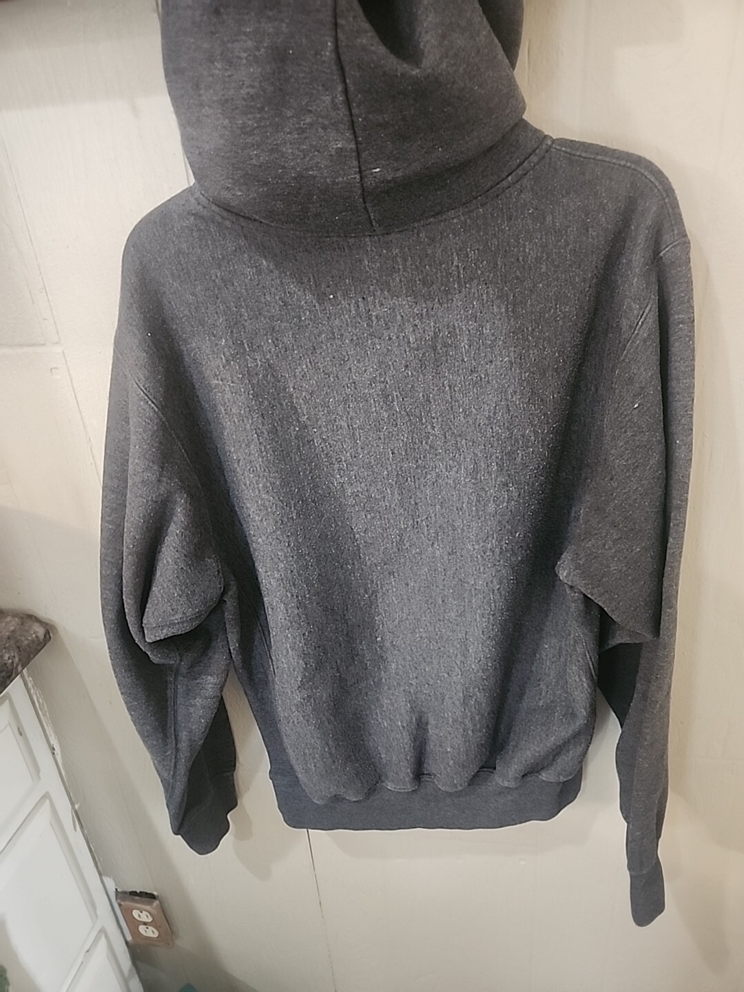 Vintage MV Sport Hoodie Mens S Pro-Weave Kings Point Spellout Baggy Gray