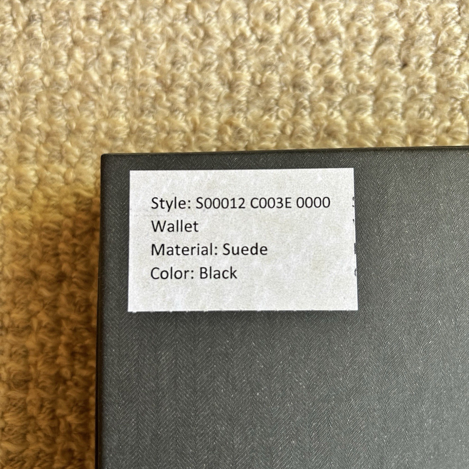 Proenza Schouler PS1 Black Suede Leather Wallet w/ Box Handmade Genuine Leather