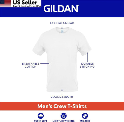 Gildan Men’s Crew T-Shirts, Multipack, Style G1100 XX-Large, White