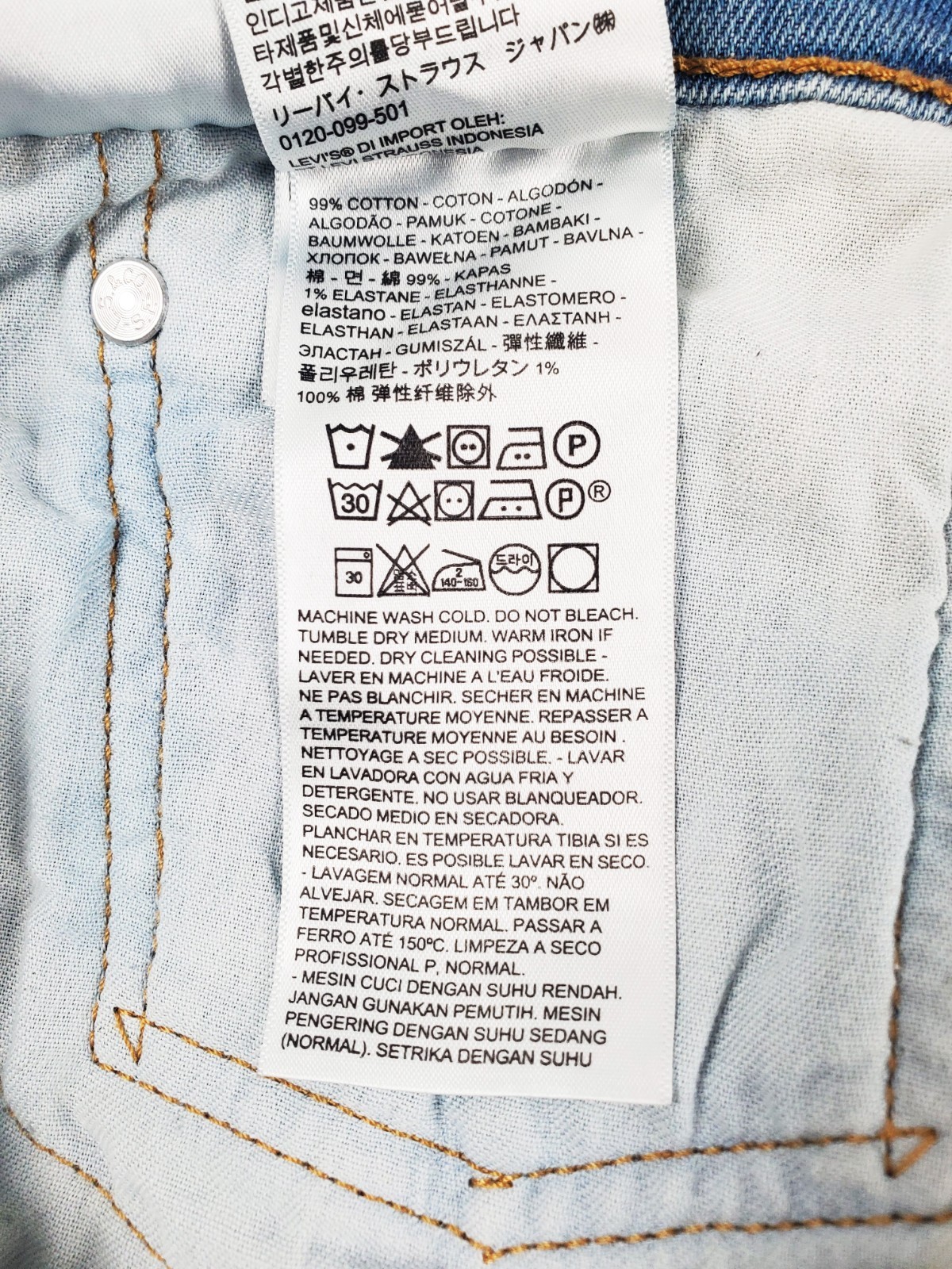 Levi’s 514 Blue Jeans, Zipper with Button Closure, Men’s 36×32