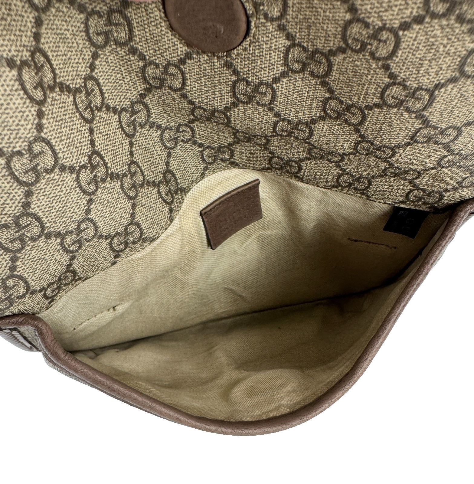 Gucci Auth Neo Beige Brown GG Supreme Belt Bag Leather Monogram Runway NO Belt