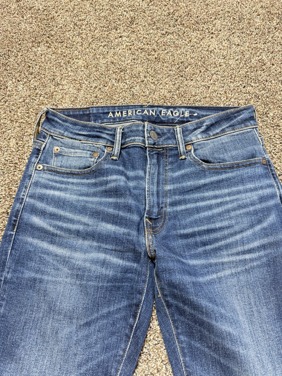 American Eagle Men Jeans Size 30 Blue Denim 30X34 Slim Air Flex Plus