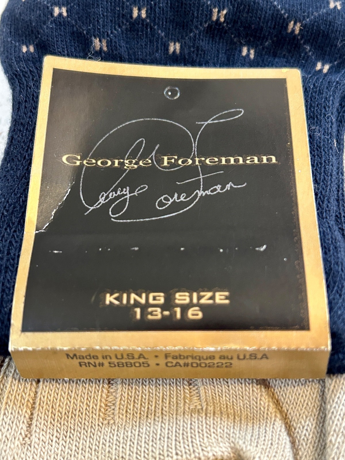 2 Pr. GOLDTOE Rib Crew Socks Shoe Sz 6-12 1/2 + George Foreman King Size 13-16