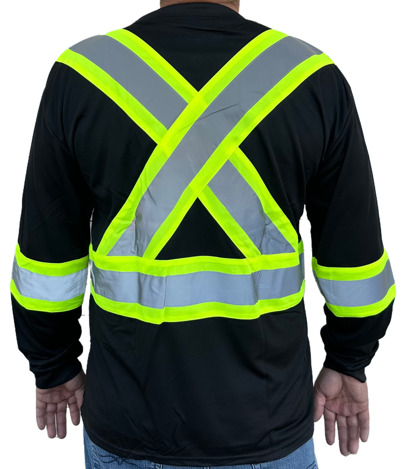 Black High Visibility Safety Shirt Choose size