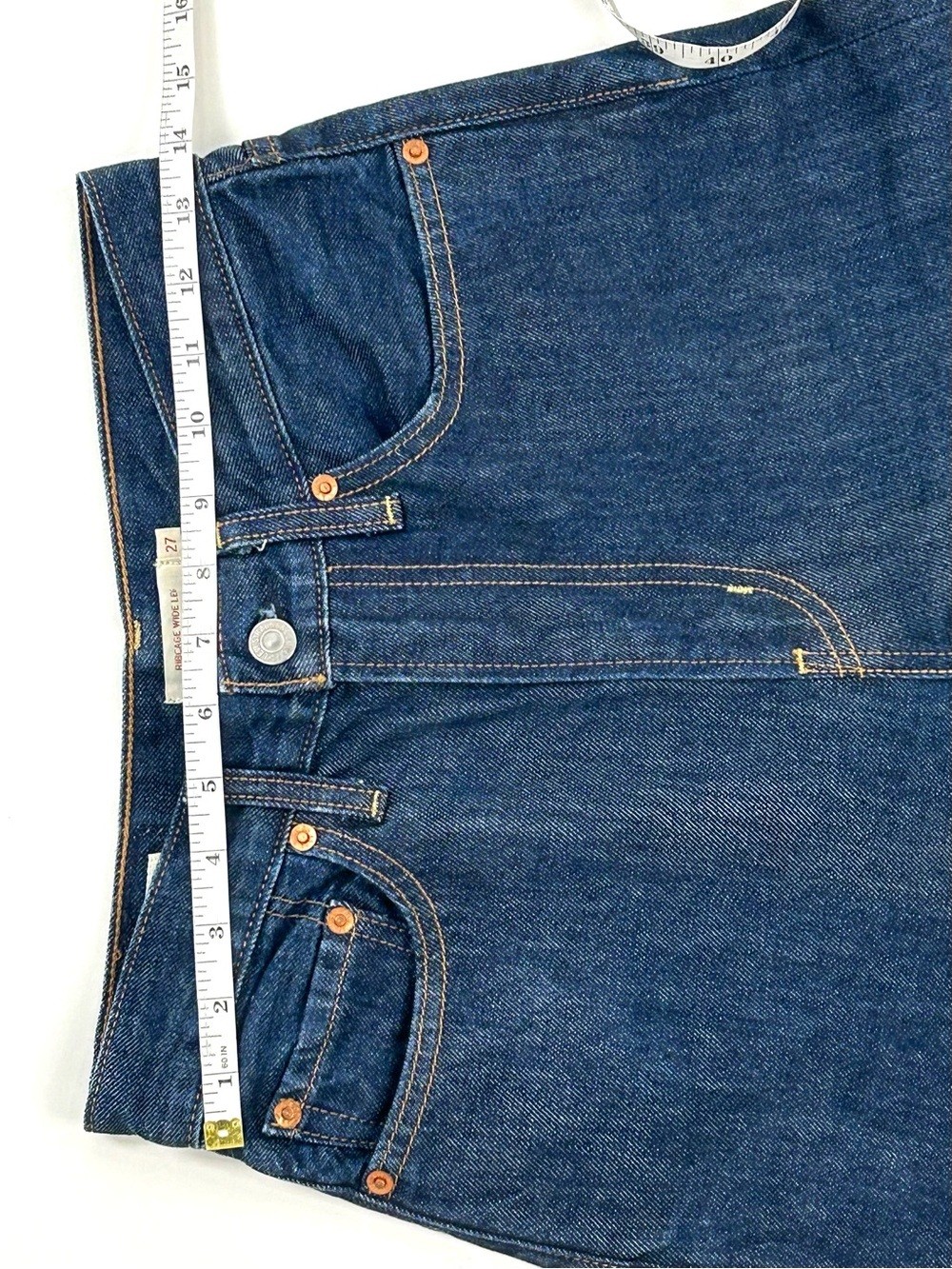Levi’s Premium Ribcage Wide Leg Jeans High and Mighty W27 L32 Dark Wash