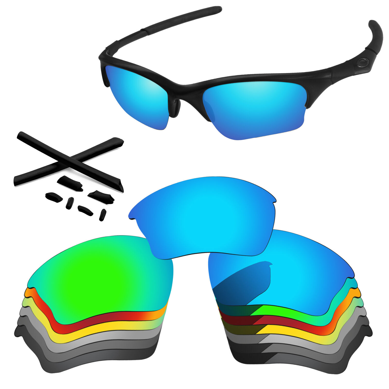 Lenslog Polarized Replacement Lenses & Kit For-Oakley Half Jacket XLJ -Options