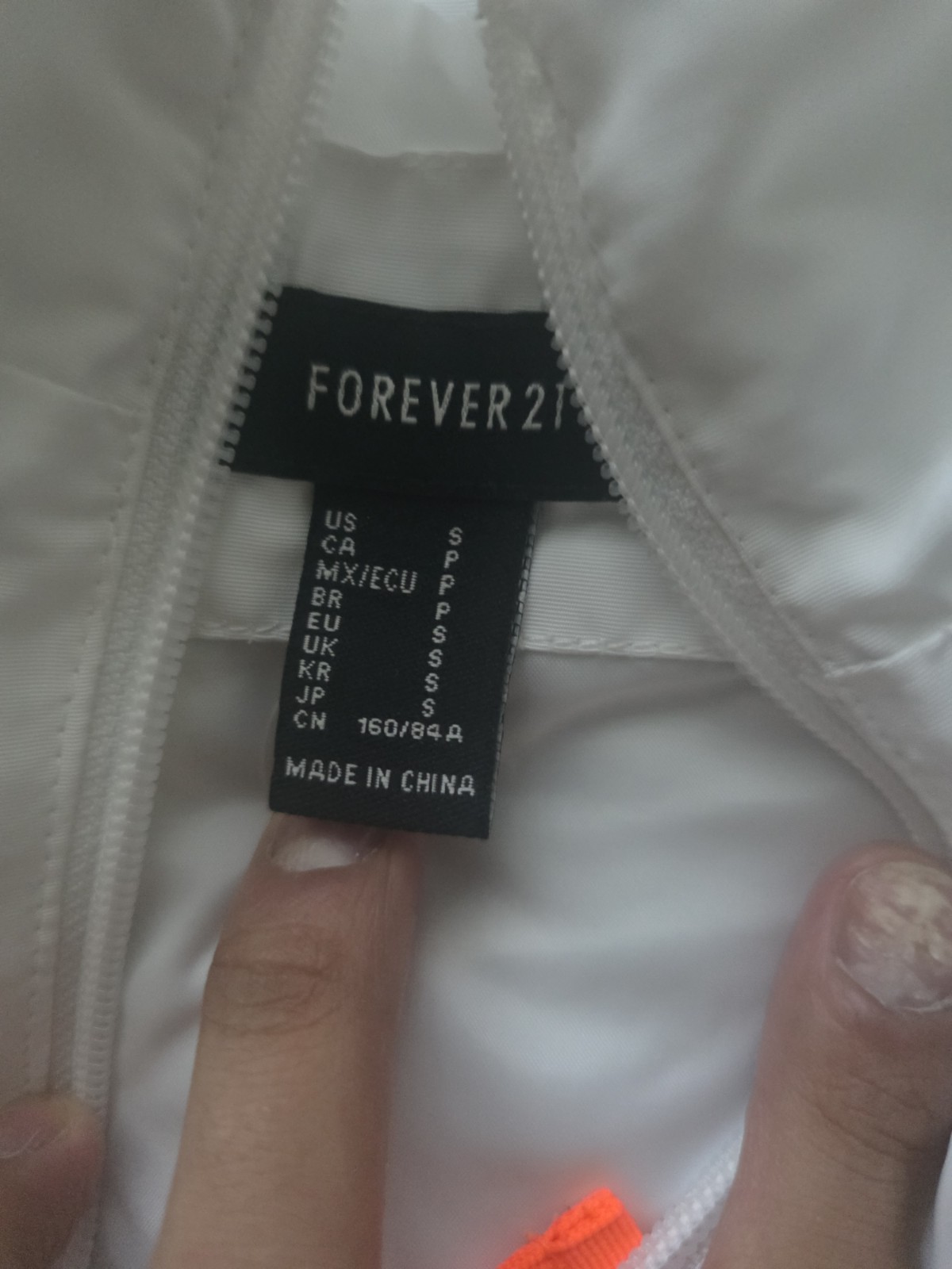 Forever 21 NASA Logo Hooded Half-Zip Anorak Jacket White Women’s Size S