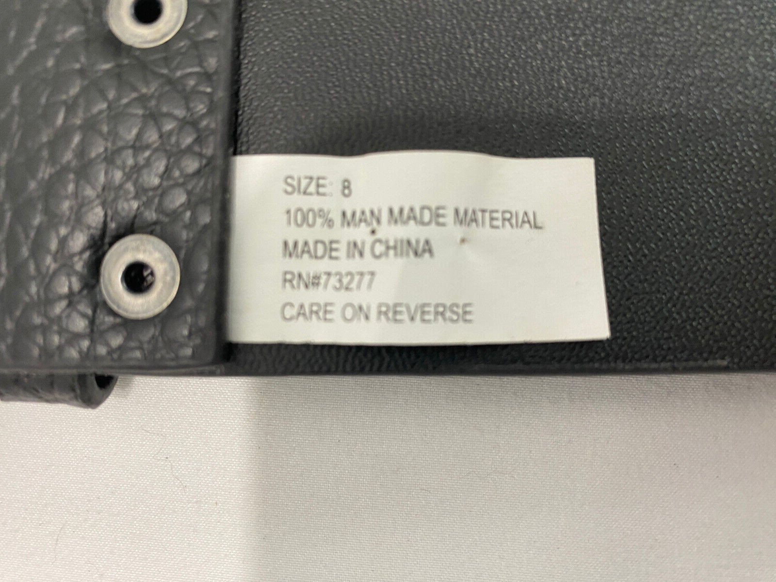 Kohls Womens Belt Black Man Made Materials With Rivets 1.75″ Wide