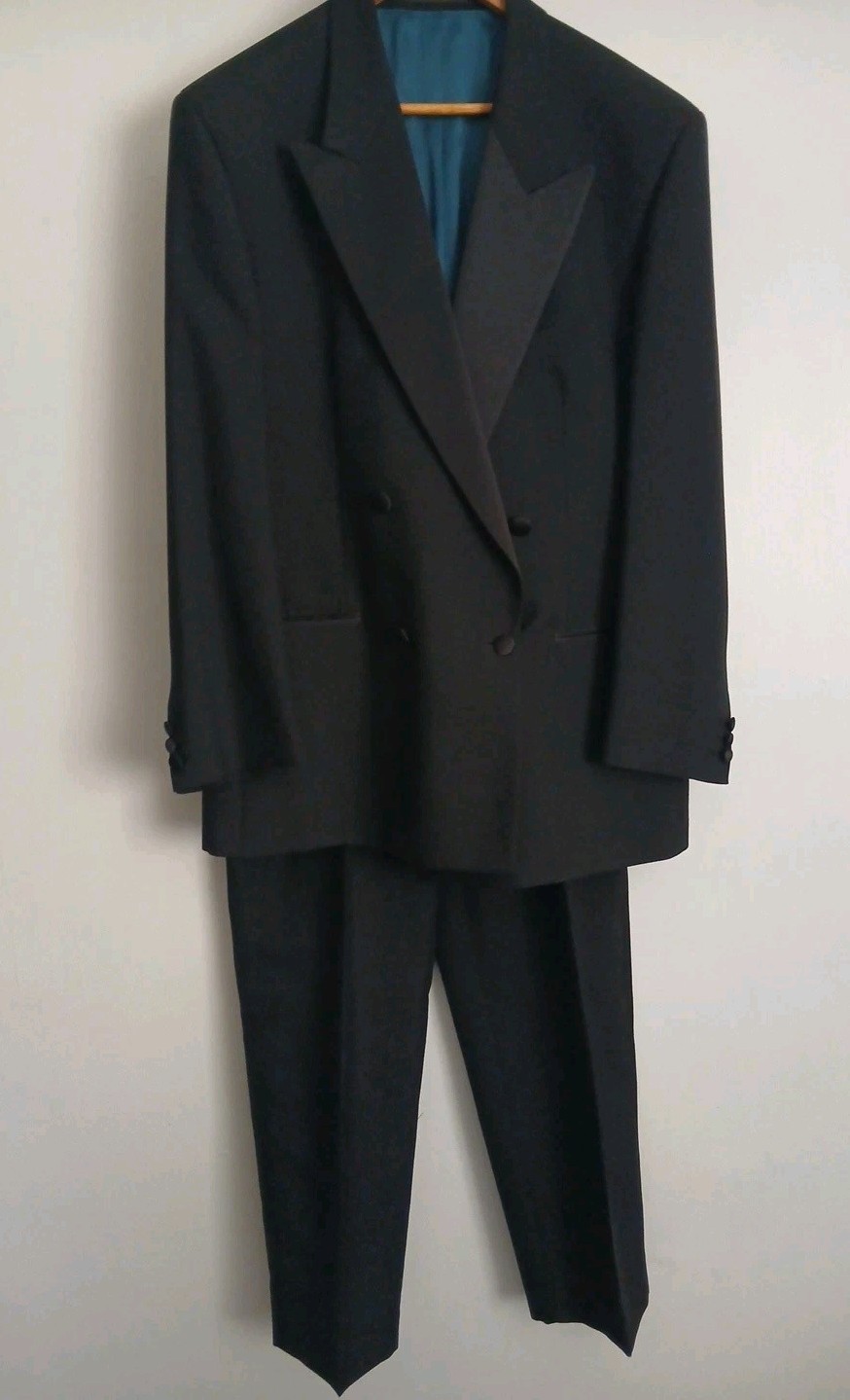 Vintage St Michael M & S Wool Blend Dinner Suit Tuxedo Chest 42 In Waist 36 In