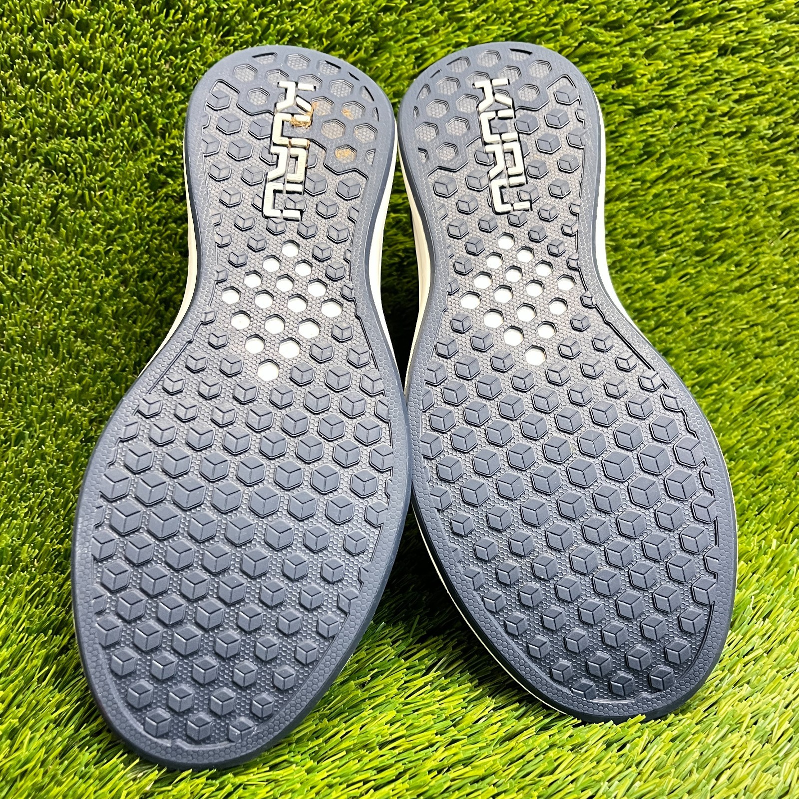 Kuru Atom Mens Size 8.5 Blue White Athletic Walking Slip On Shoes Sneakers