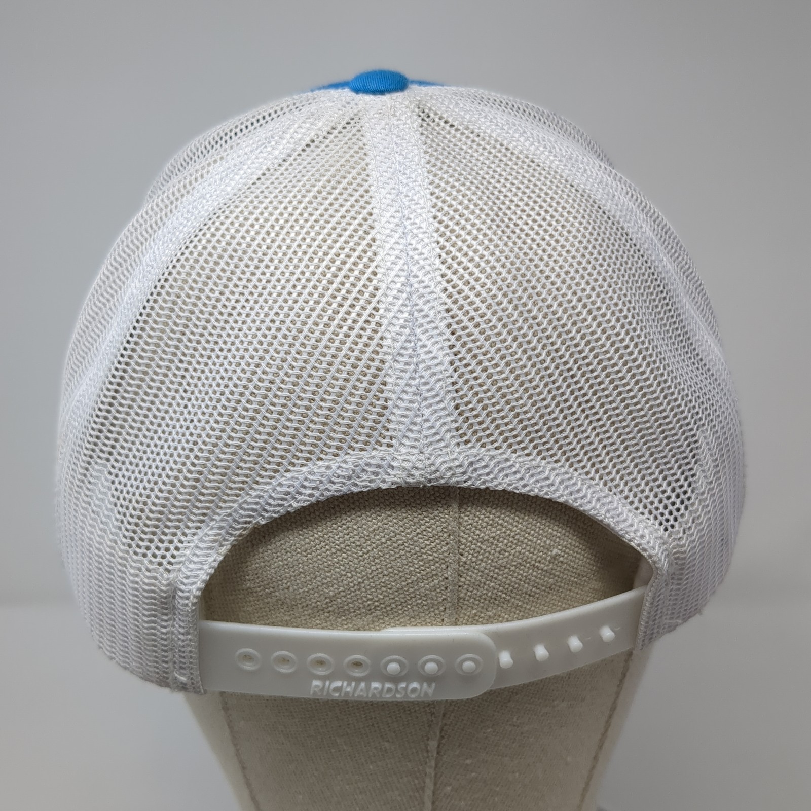Cowboys Fish Logo Patch Snapback Trucker Hat Blue One Size Mesh Back