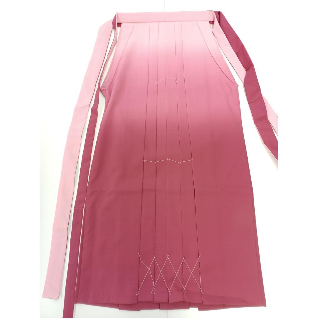Used Gradation Hakama Skirt Light Pink Red Graduation Formal Wear