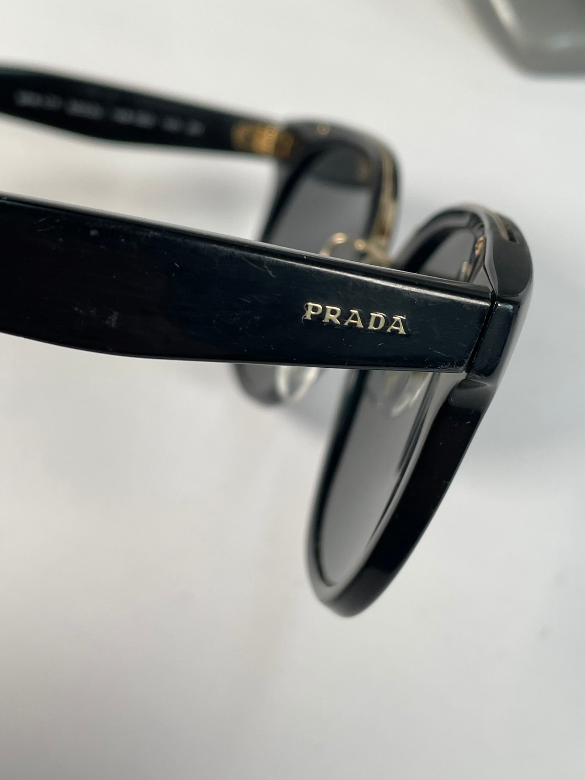 PRADA SPR17T 1AB-5S0 Black Sunglasses 53-20-140 Black Lenses