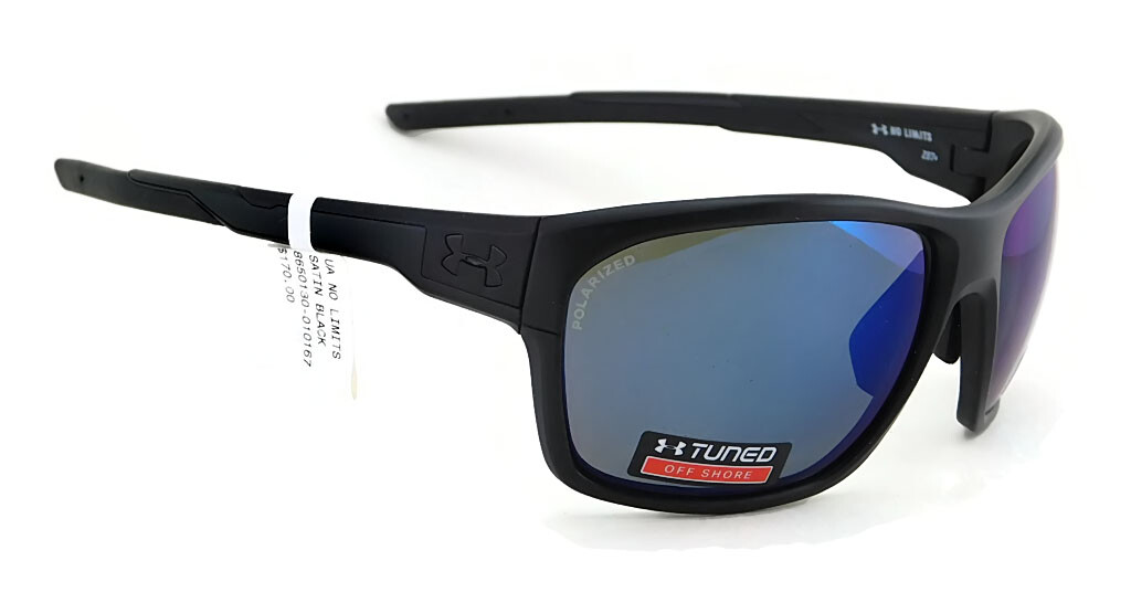 Under Armour NO LIMITS POLARIZED Sunglasses | Satin Black / Offshore Blue Lens