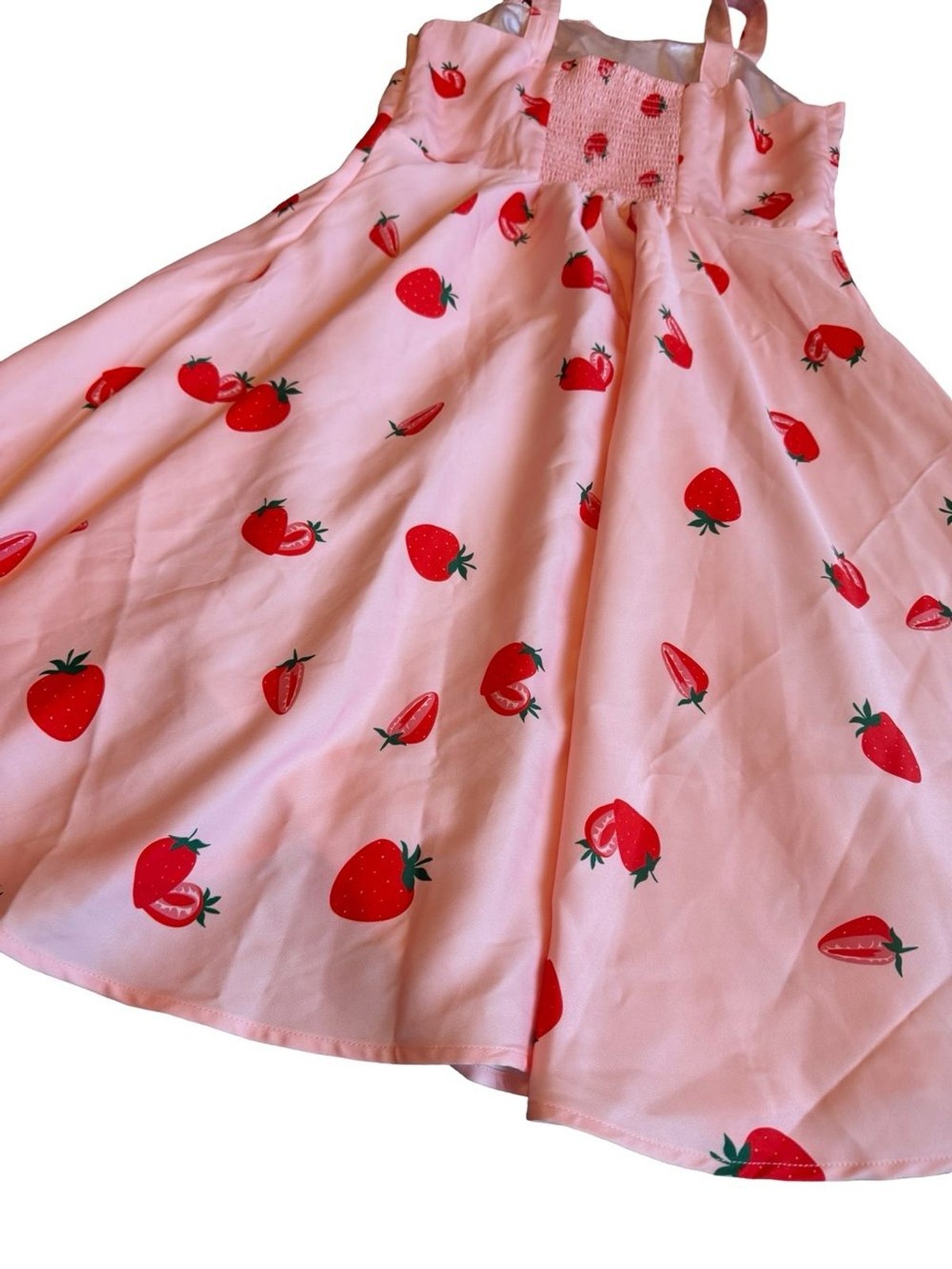 Belle Poque Strawberry Print DressA-Line Retro Pinup Rockabilly Girly Size Large