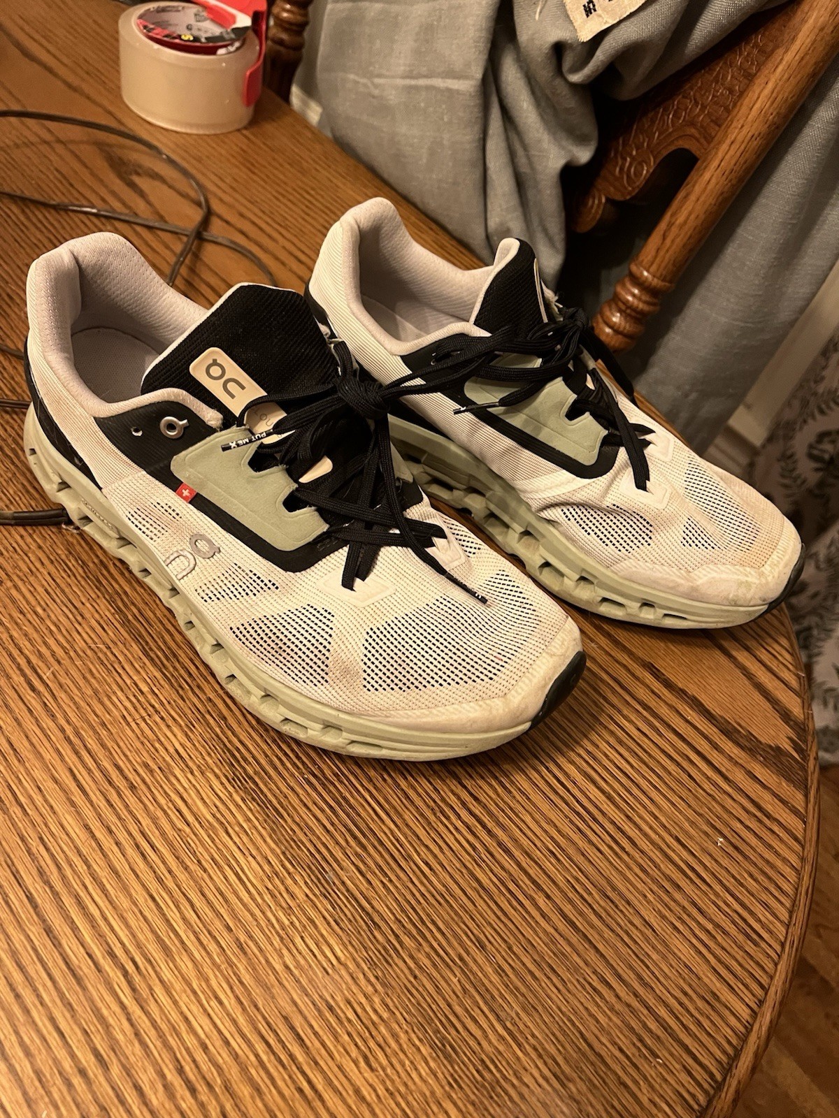 On Cloudstratus Gray Green Athletic Running Shoes Women Size 11