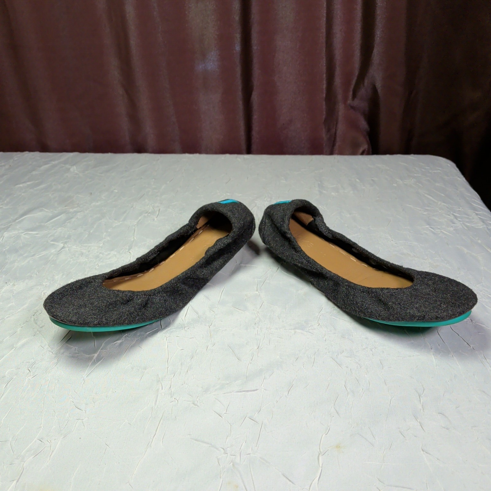 TIEKS Greystone Vegan Wool Ballet Flats Shoes Womens Size 10 Balletcore Preppy