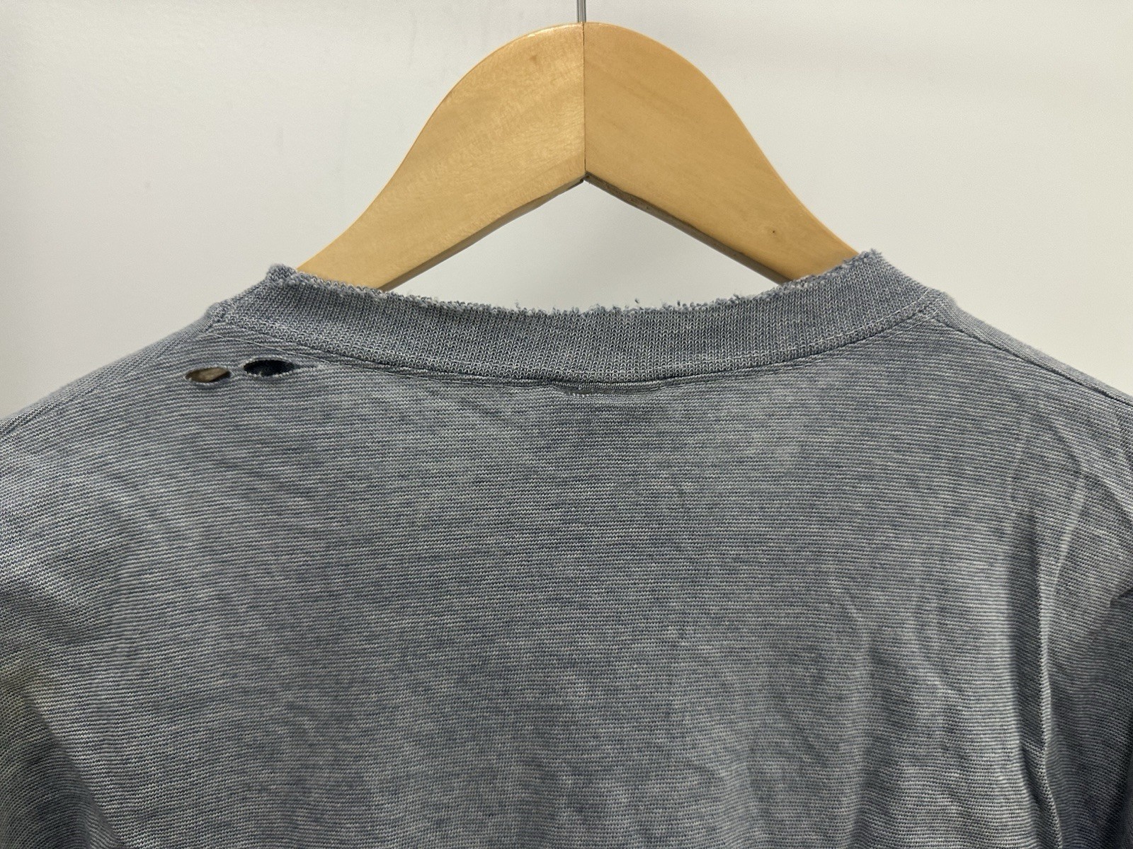 VTG 90s Cal Cru Worn Down Distressed Thrashed Thin Striped T-Shirt Size XL USA