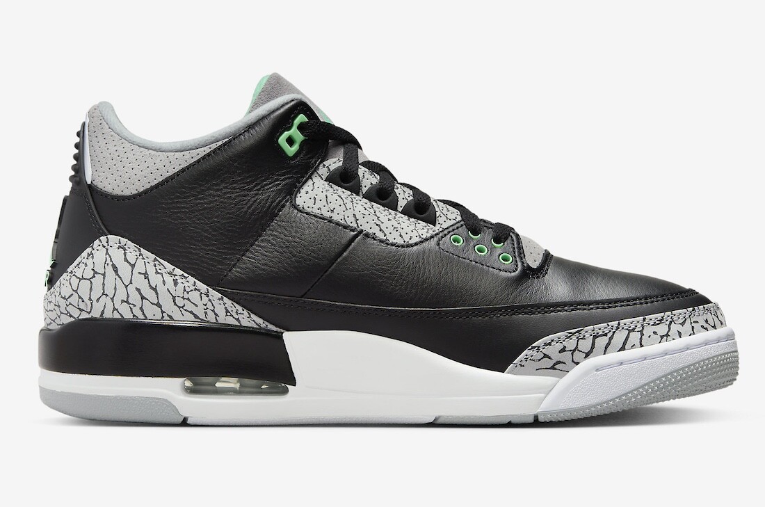 Nike Air Jordan III 3 Retro Green Glow Black Grey CT8532-031 Men’s