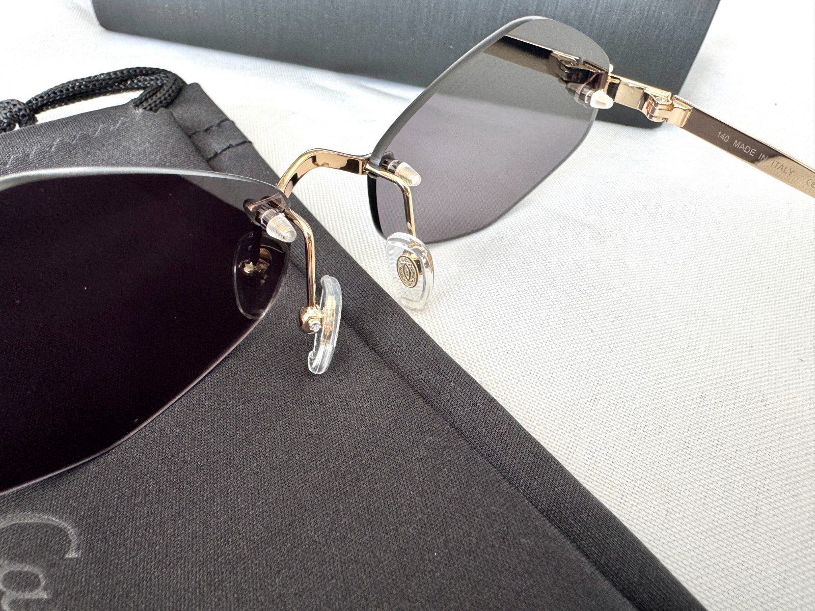 CARTIER Panthere De Cartier Sunglasses CT0433S 001 Gold Grey Lens