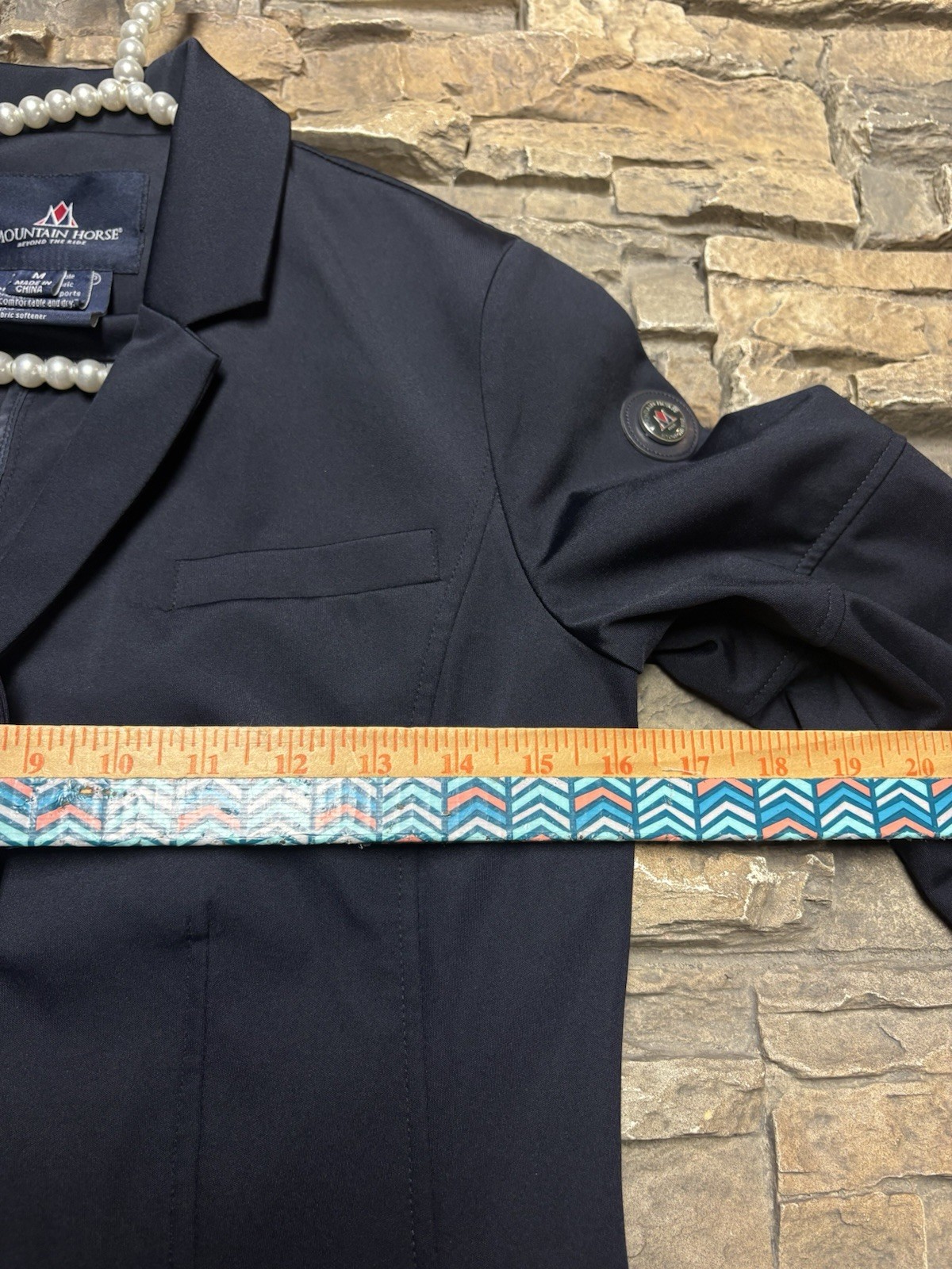 Mountain Horse Splendor Event Jacket Sz M Equestrian Blue Competition