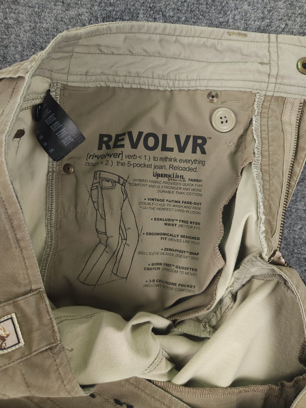 KUHL Revolvr UberKUHL Stretch Pants Men’s 32×32 Khaki Hiking Outdoor Casual…