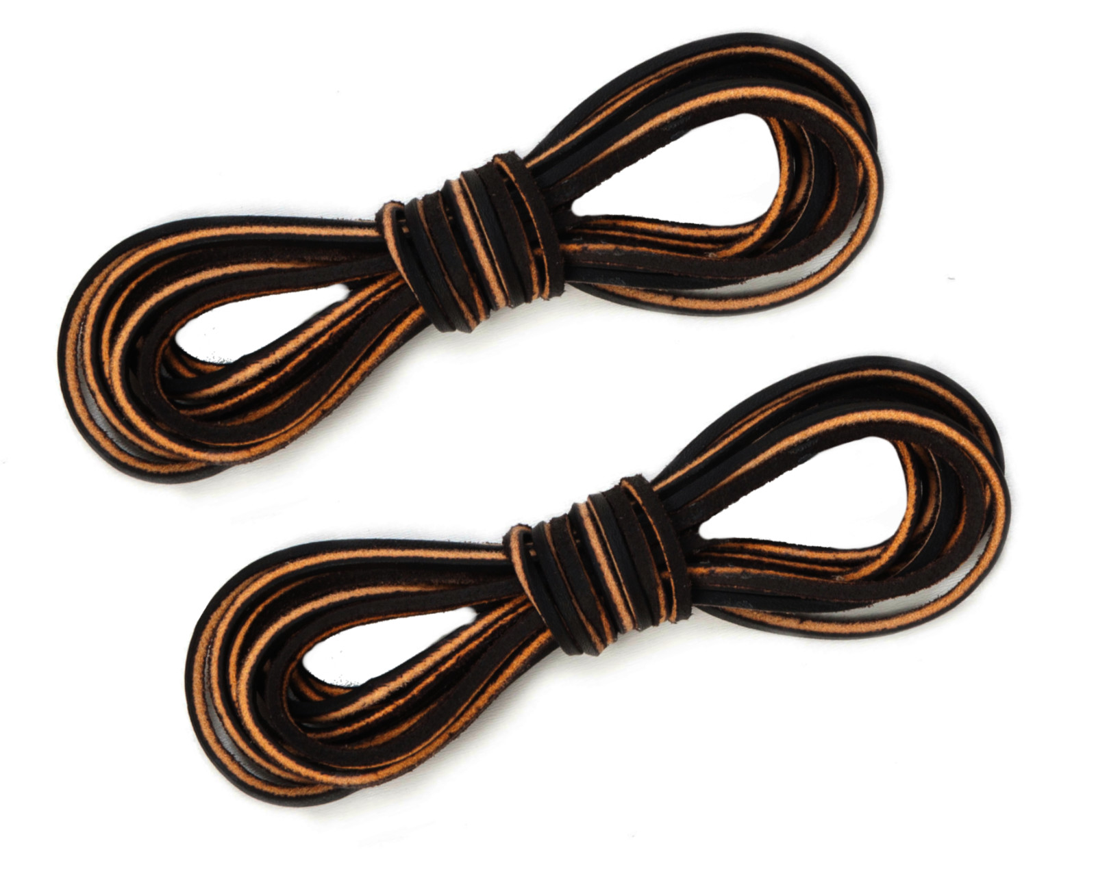 2 PAIRS 72″ x 9/64″ Alm Dark Brown ~ Logger Leather A/C Welders Work Boot Laces