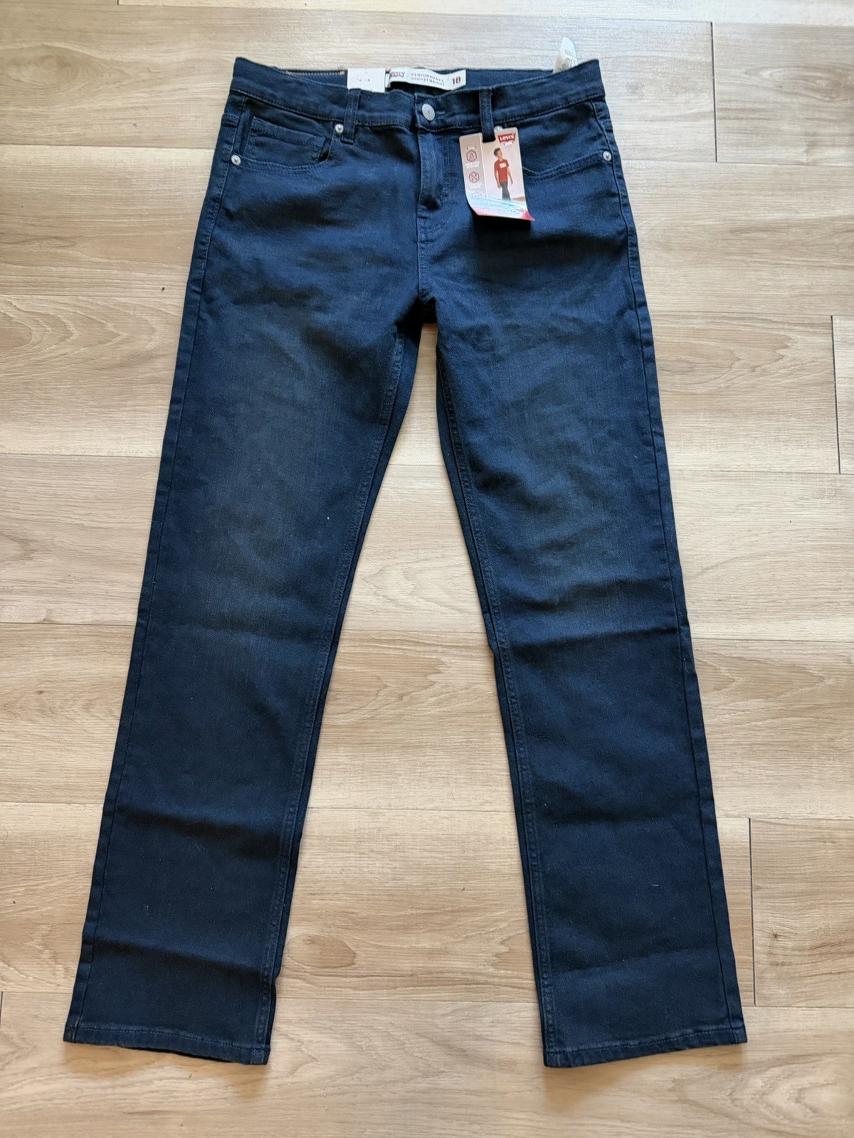 Levis 514 Boys Jeans Dark Blue Size 18 Regular 29×31 Slim Straight Leg