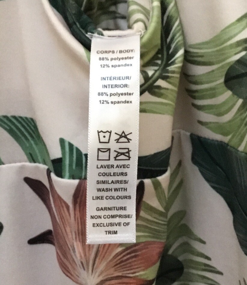 NWT Freedom Trail by Kyodan strappy cross back floral tropical print dress – S