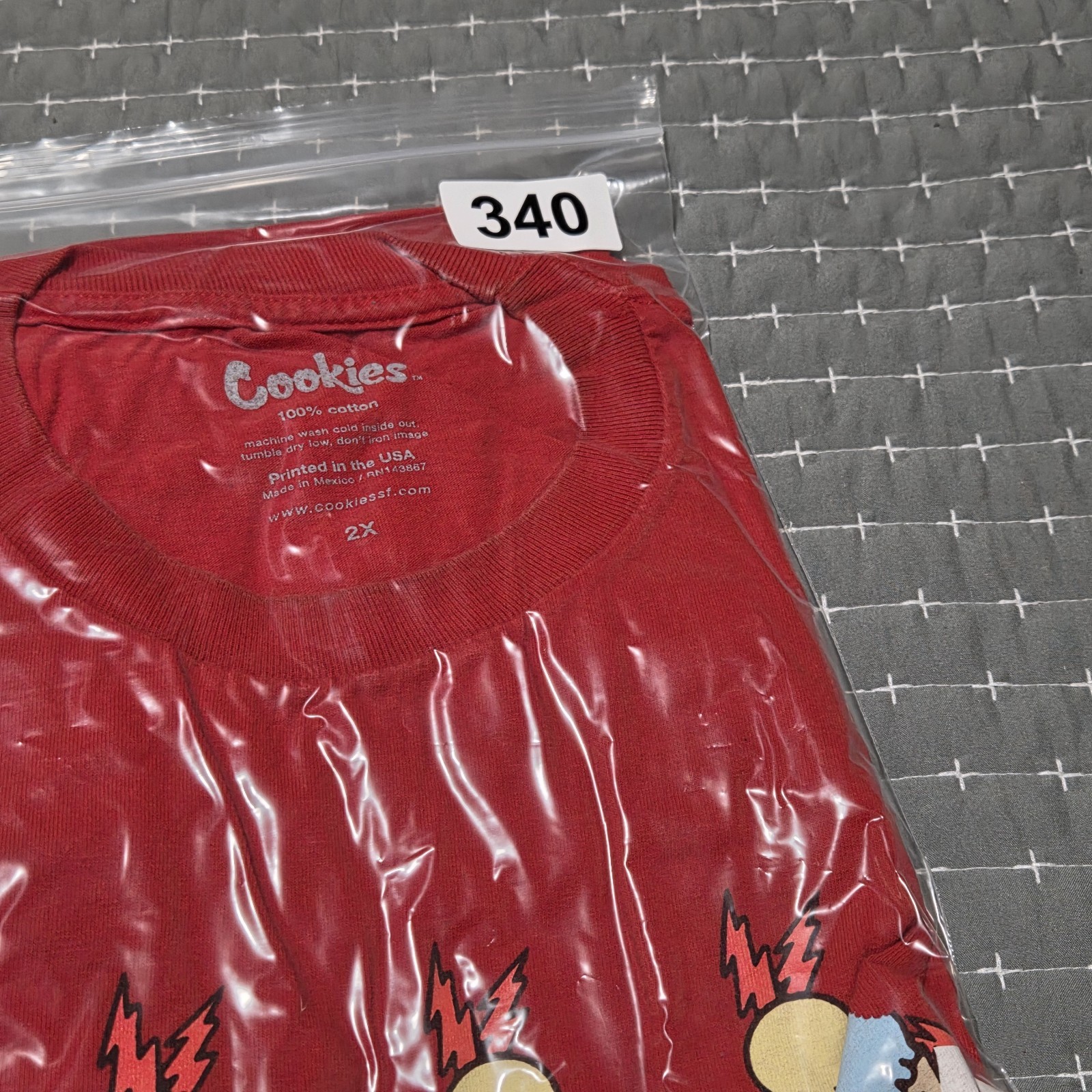 Cookies T-Shirt Mens 2XL Dark Red Graphic Wizop Gucci Mane Tee See Pictures USED