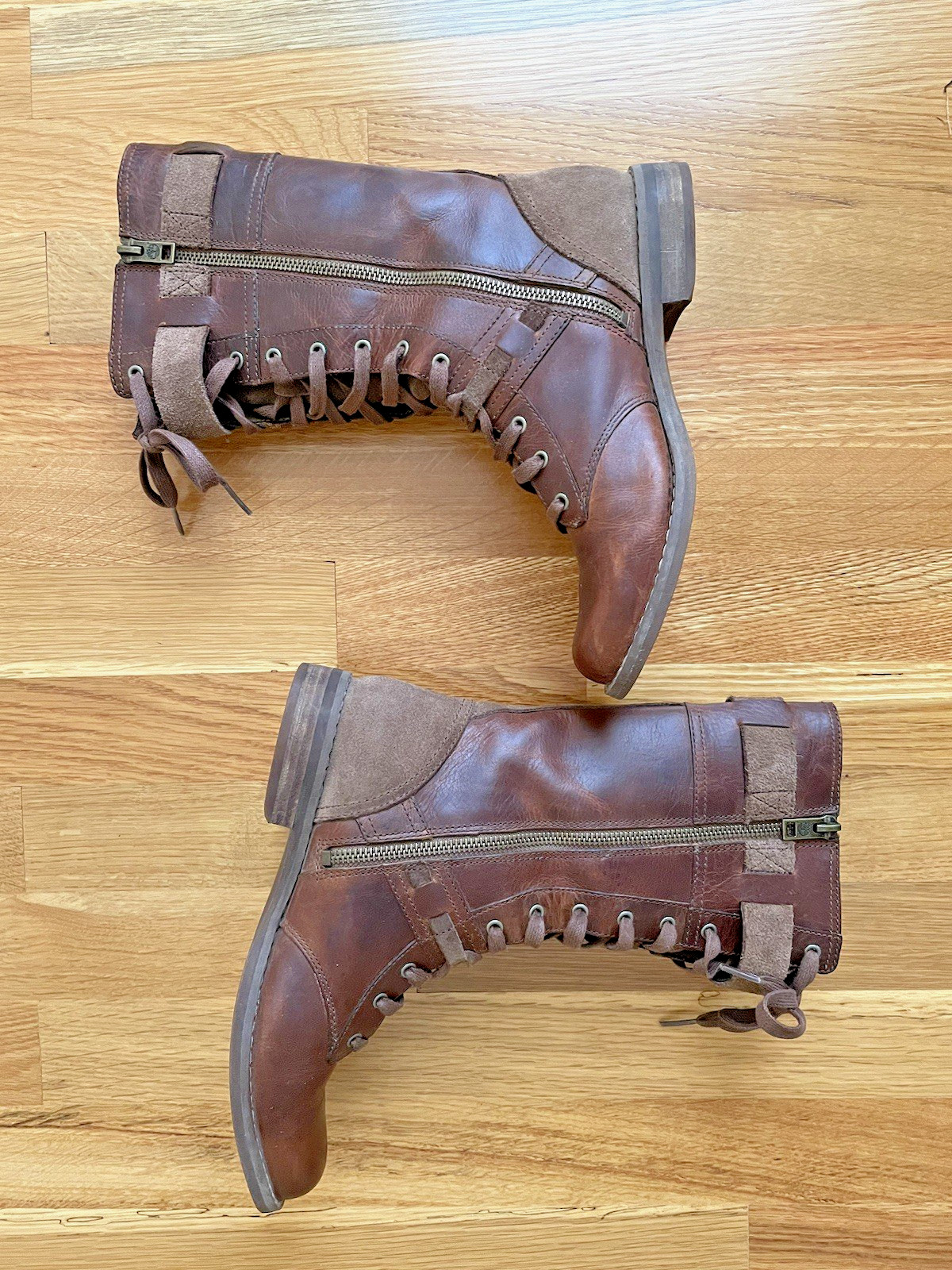 TIMBERLAND Earthkeepers Savin Hill Brown Full Zip Mid Calf Boots Size 6