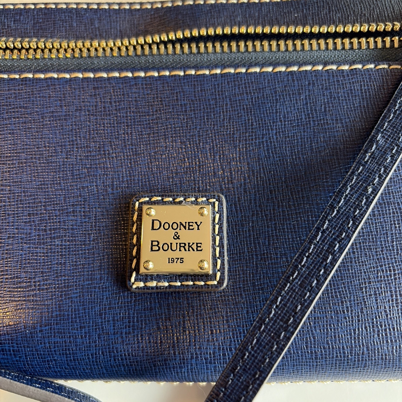 Dooney Bourke Navy Blue Crossbody Or Wristlet. Never Used 9“ X 6“ Leather.