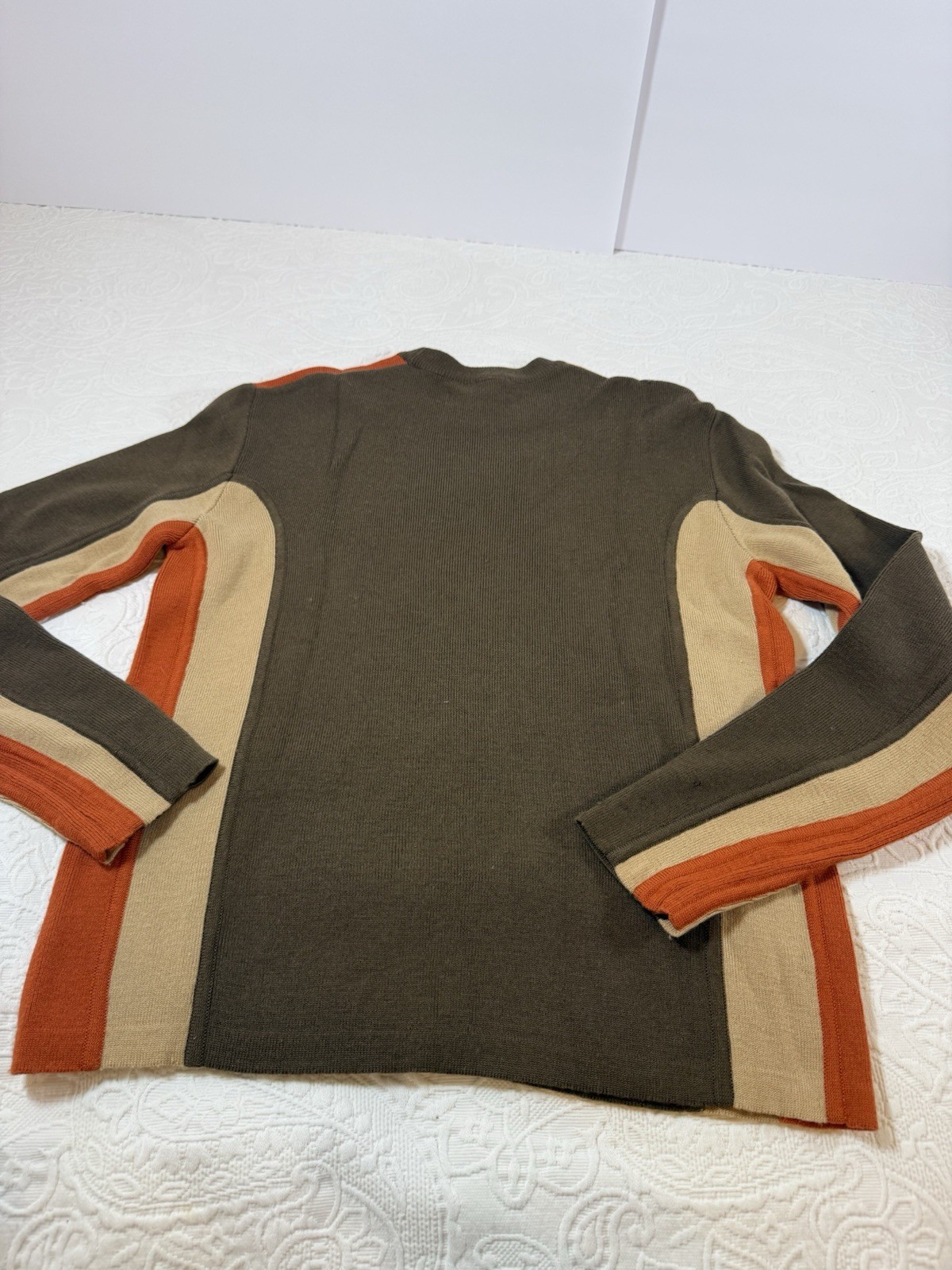 Vintage 60s-70s GERRY Mountaineering Outdoors Brown Wool Knit Jumper Sweater S